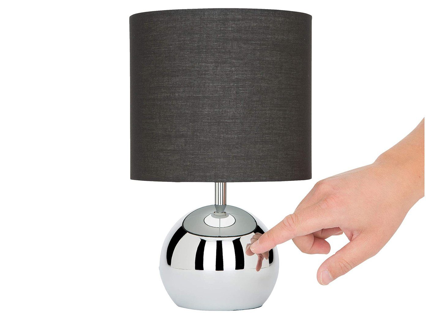 smartwares LED Tischleuchte, kleine runde Tisch-Lampe Stoff-Lampenschirm  mit Touch Dimmer für Wohnzimmer, Fensterbank, Schlafzimmer online kaufen |  OTTO