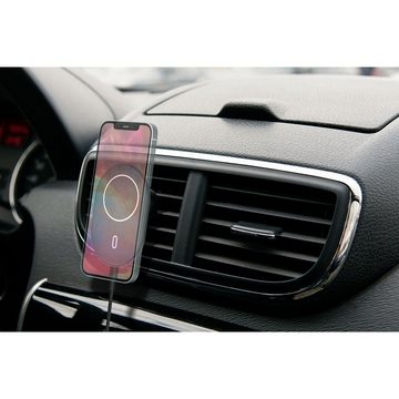 DELTACO Wireless Car Charger magnetische Halterung iPhone 12/13 kompatibel Smartphone-Ladegerät (inkl. 5 Jahre Herstellergarantie)