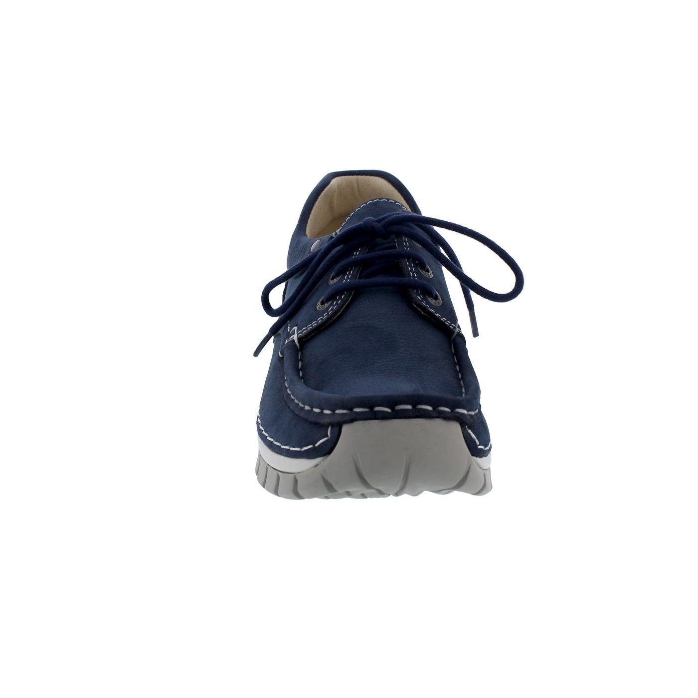 WOLKY Wolky Halbschuh Fly 0470111-820, Antique Nubukleder, Blau-Denim, Fußbe Schnürschuh