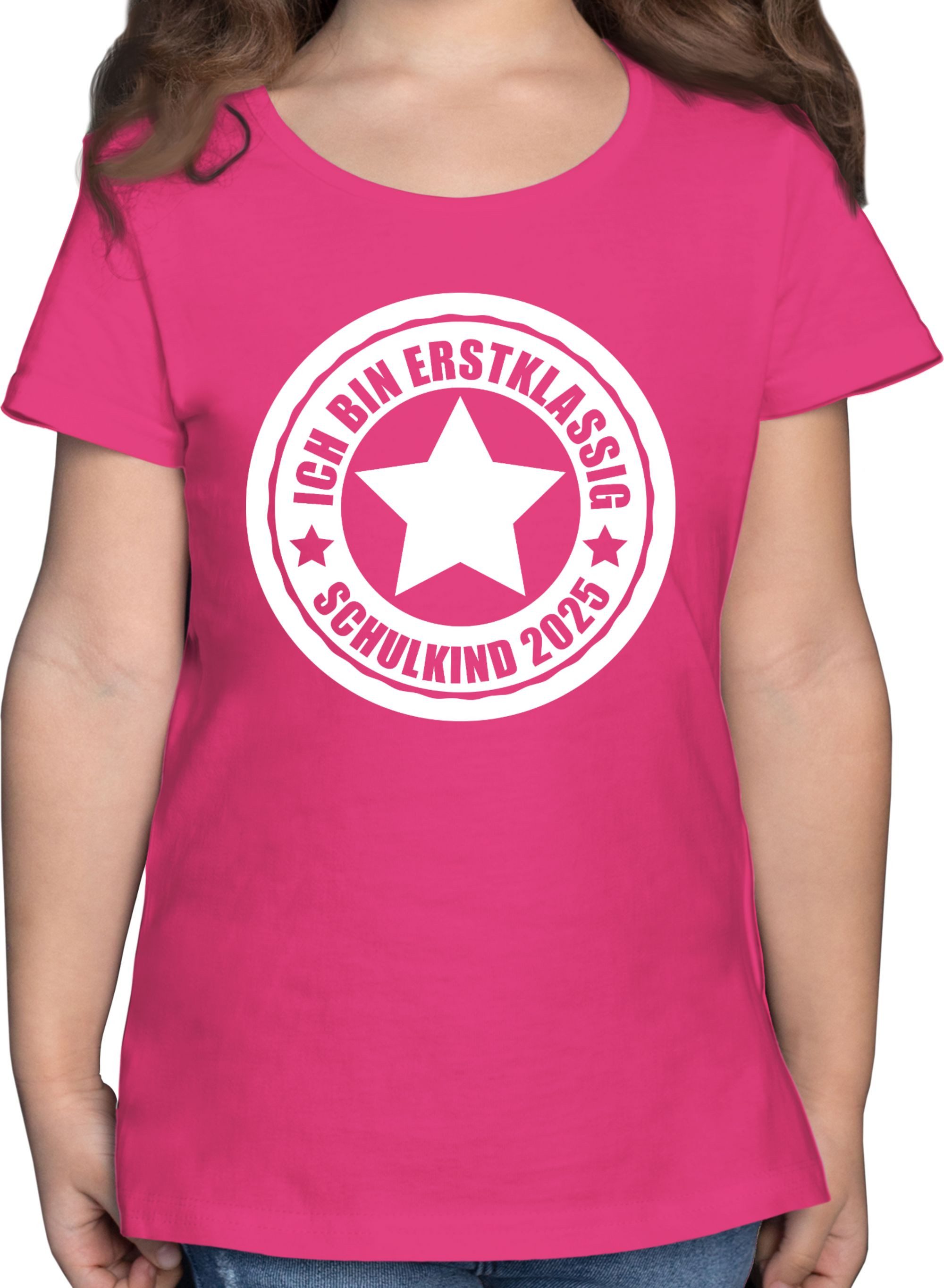 Shirtracer T-Shirt Ich bin erstklassig - Schulkind 2025 Einschulung Mädchen