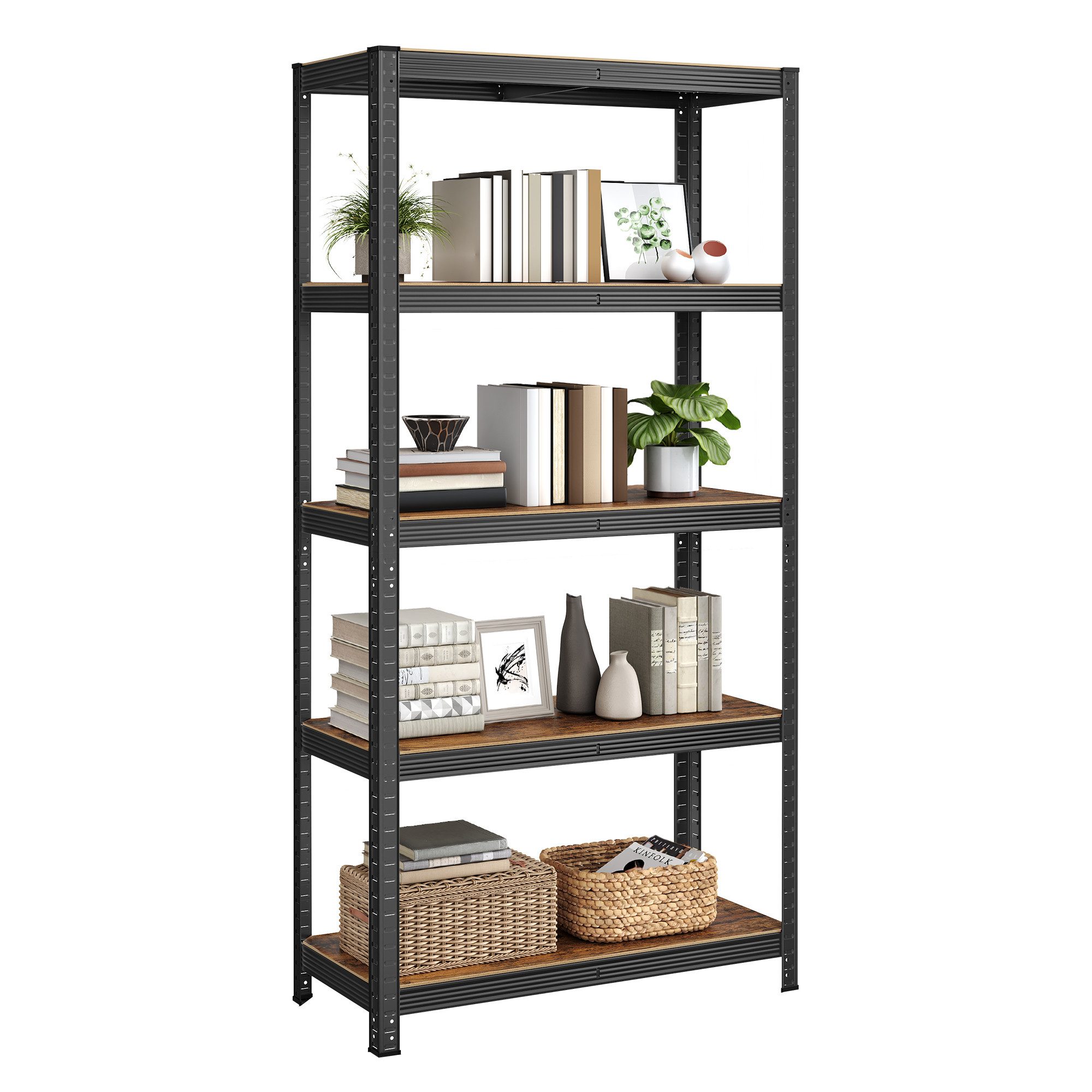 SONGMICS Standregal Küchenregale, Lagerregal, 5 Ablagen, verstellbar, 40 x 90 x 180 cm