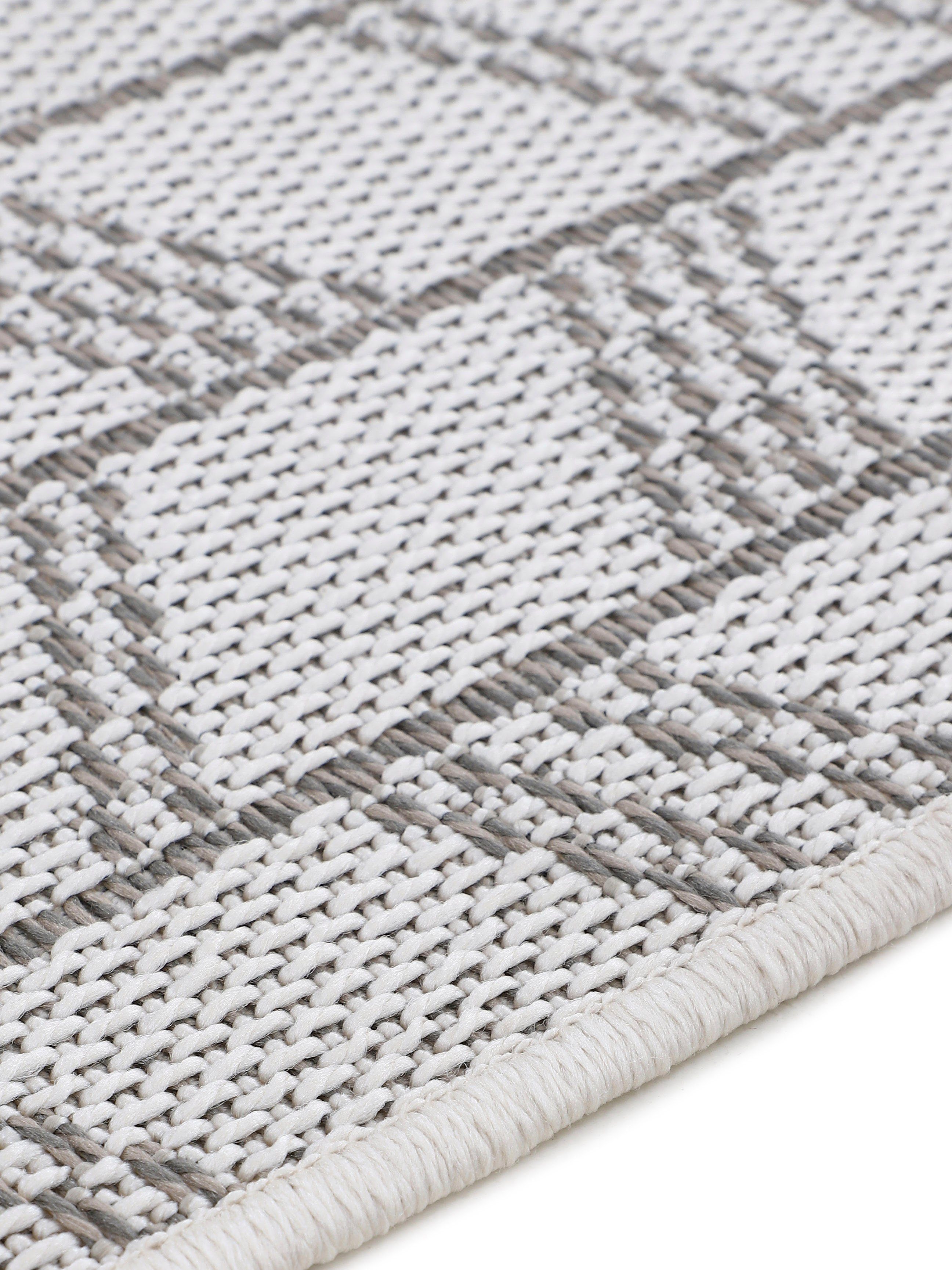 Teppich Sisal carpetfine, robustes 4 Höhe: UV-beständig, Flachgewebe, Außenbereich mm, Optik, rechteckig, 102, Boho