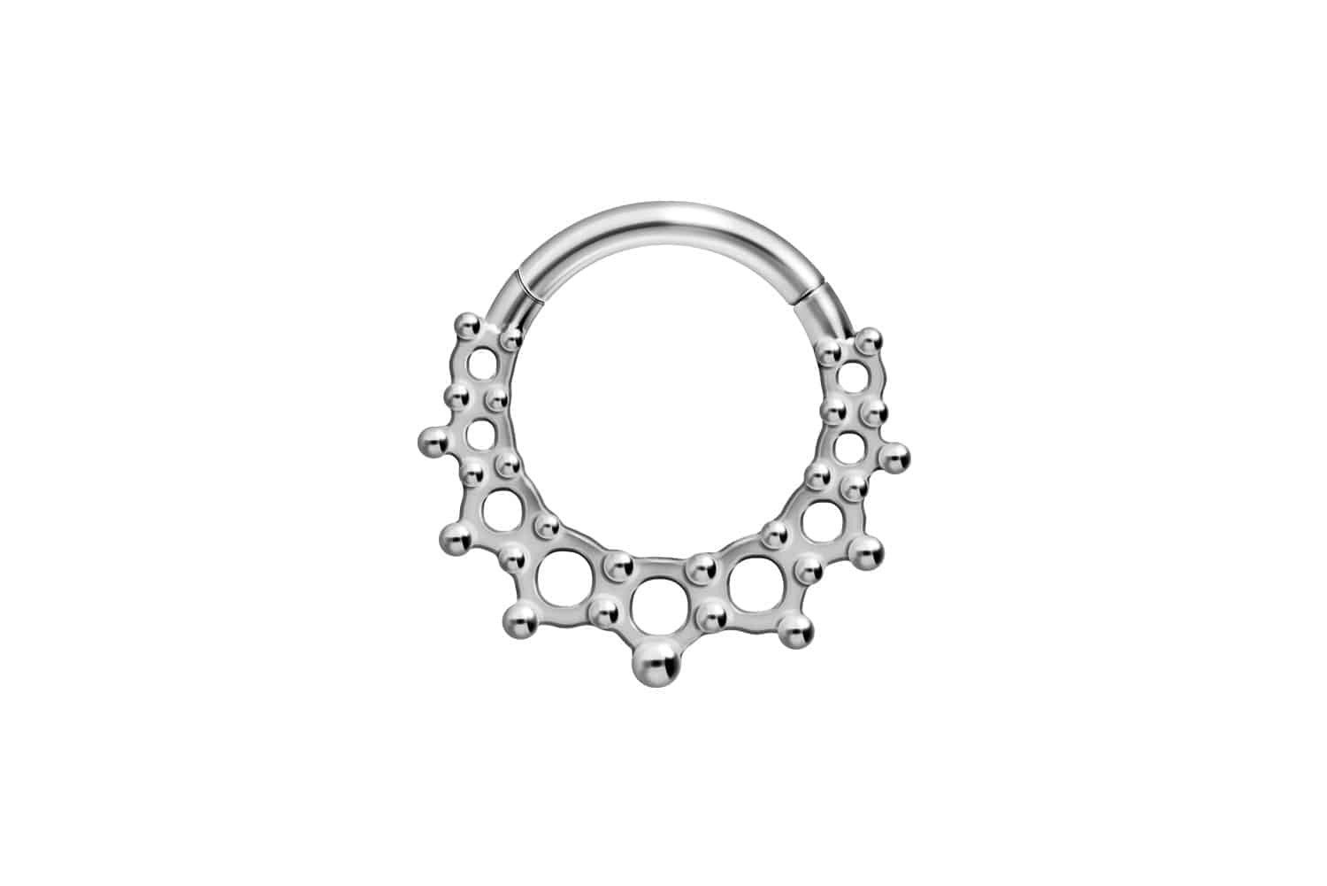 Piercing-Set Chirurgenstahl Segmentring Clicker DESIGN