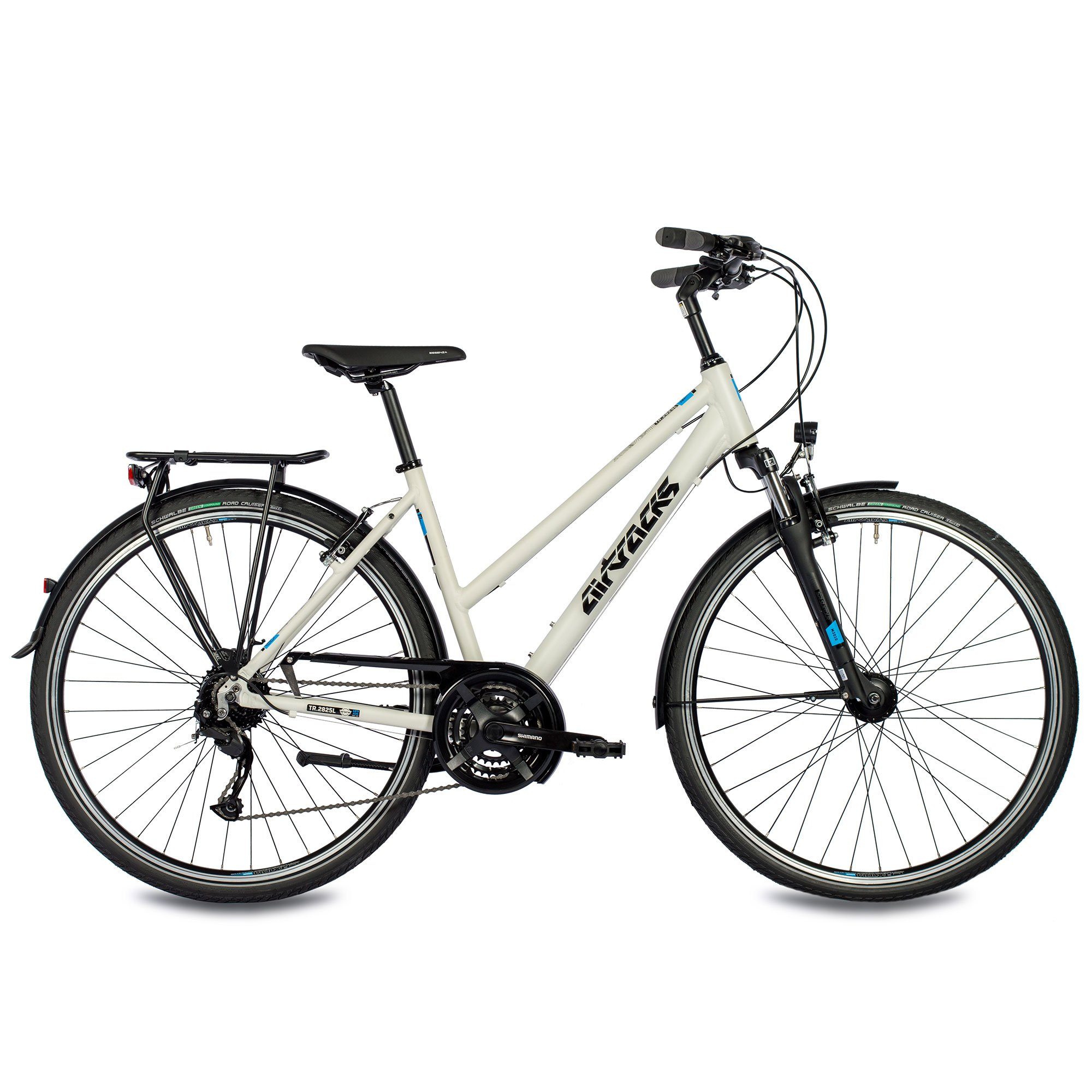 Airtracks Trekkingrad Damen Trekking Fahrrad 28 Zoll Trekkingrad TR.2825L, 24 Gang SHIMANO ALIVIO RD-M3100 SGS Alivio Schaltwerk, Kettenschaltung, Weiß Matt - Rahmenhöhen 48 cm & 52 cm » Mod. 2026