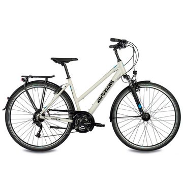 Airtracks Trekkingrad Damen Trekking Fahrrad 28 Zoll Trekkingrad TR.2825L, 24 Gang SHIMANO ALIVIO RD-M3100 SGS Alivio Schaltwerk, Kettenschaltung, Weiß Matt - Rahmenhöhen 48 cm & 52 cm » Modeljahr 2024 «