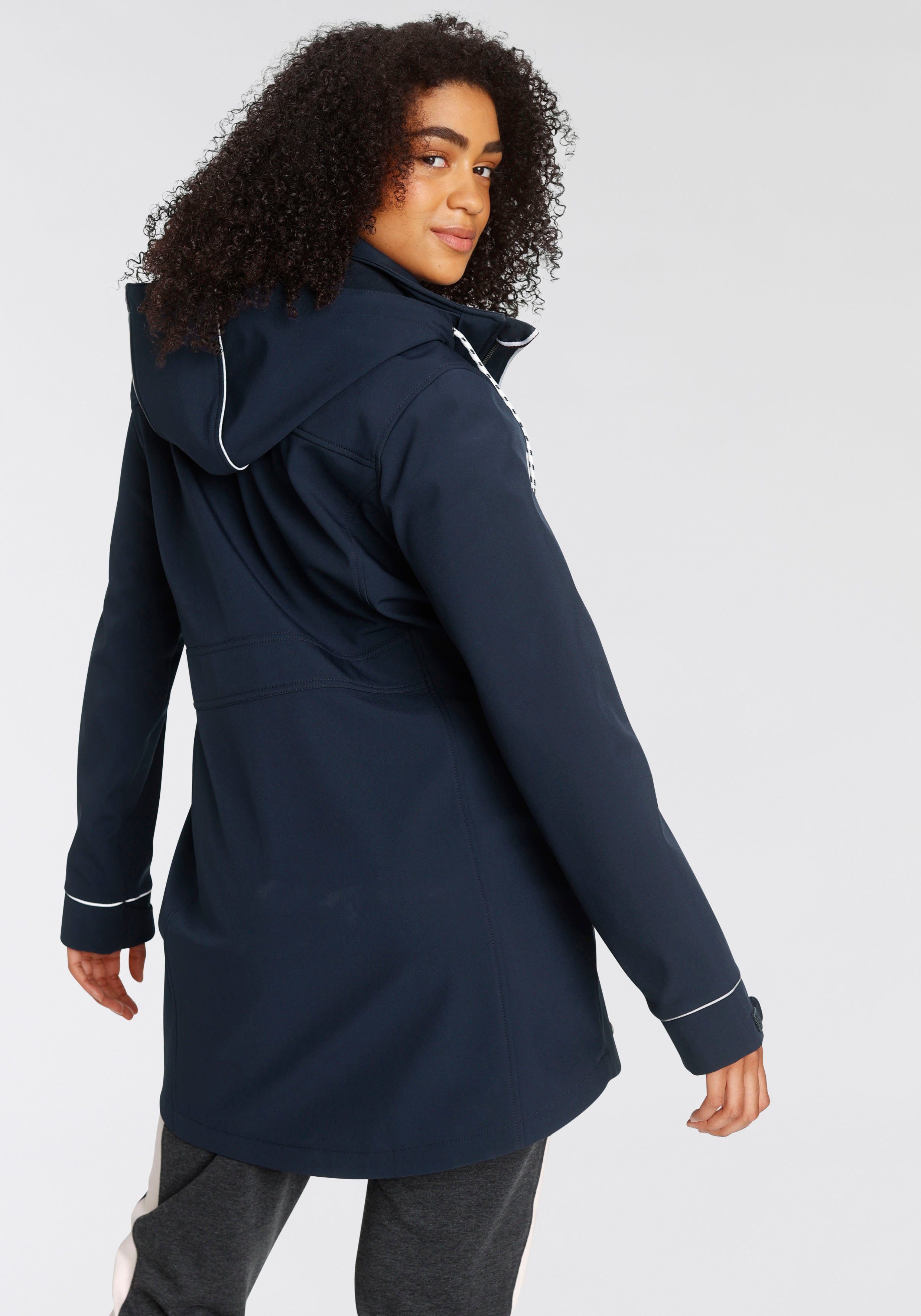 H.I.S Softshellparka aus recyceltem Größen Polyester großen in Navy