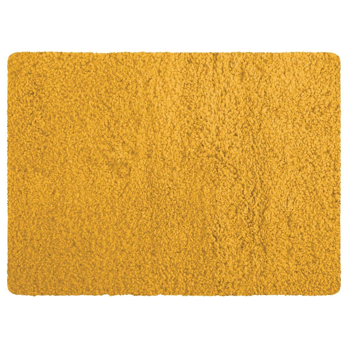 MSV Badematte Badteppich Mikrofaser, Höhe 30 mm, Anti-Rutsch, strapazierfähig, schnell trocknend, langlebig, Polyester, rechteckig, Badteppich, 100% Polyester Mikrofaser, Rutschsichere Unterseite aus Latex, Waschbar 30°, flauschig soft und warm, in 2 Größen und vielen angesagten Trendfarben erhältlich, 40x60 cm, safran gelb