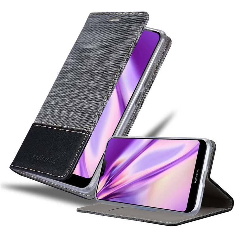 Cadorabo Handyhülle für Nokia 7.1 Hülle Nokia 7.1, Klappbare Handy Schutzhülle - Hülle - mit Standfunktion und Kartenfach