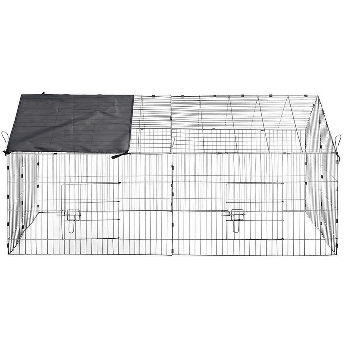 Melko Nachtschrank Freigehege mit Sonnenschutz Tierlaufstall Tiergehege Freigehege Freilauf (Stück) praktischen Sonnenschutz