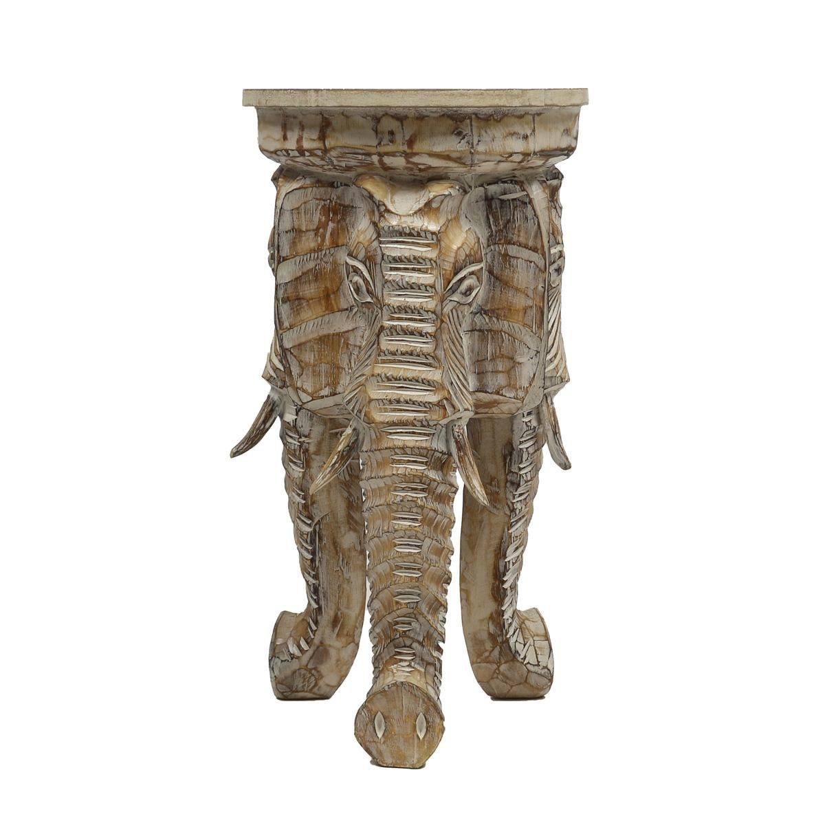 Oriental Galerie Blumenhocker Natur Rundhocker Elefant günstig online kaufen