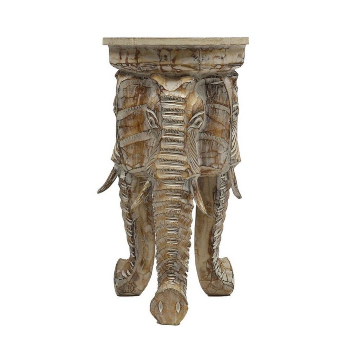 Oriental Galerie Blumenhocker Natur Rundhocker Elefant 60 cm (1 St) Handarbeit