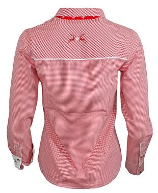 Maddox Trachtenbluse Maddox Damen Langarm Trachtenbluse Innsbruck - Rot