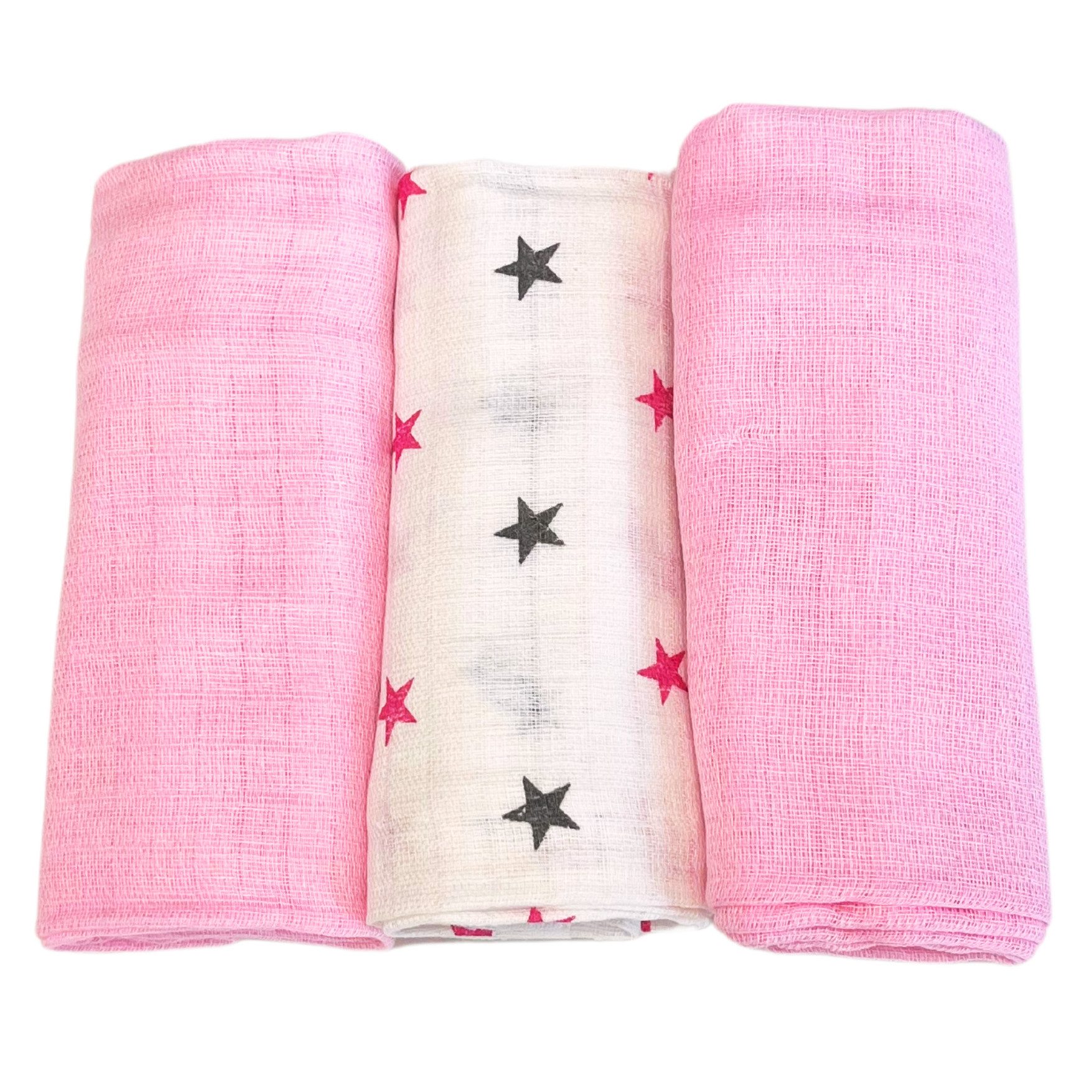 Babymajawelt Spucktuch Baby Mullwindeln 70 x 80 cm, 3er Pack, Mulltücher Schmusetücher, (Set, 3-tlg., Starter), Made in EU, besonders weich, Halstuch, Sabbertuch