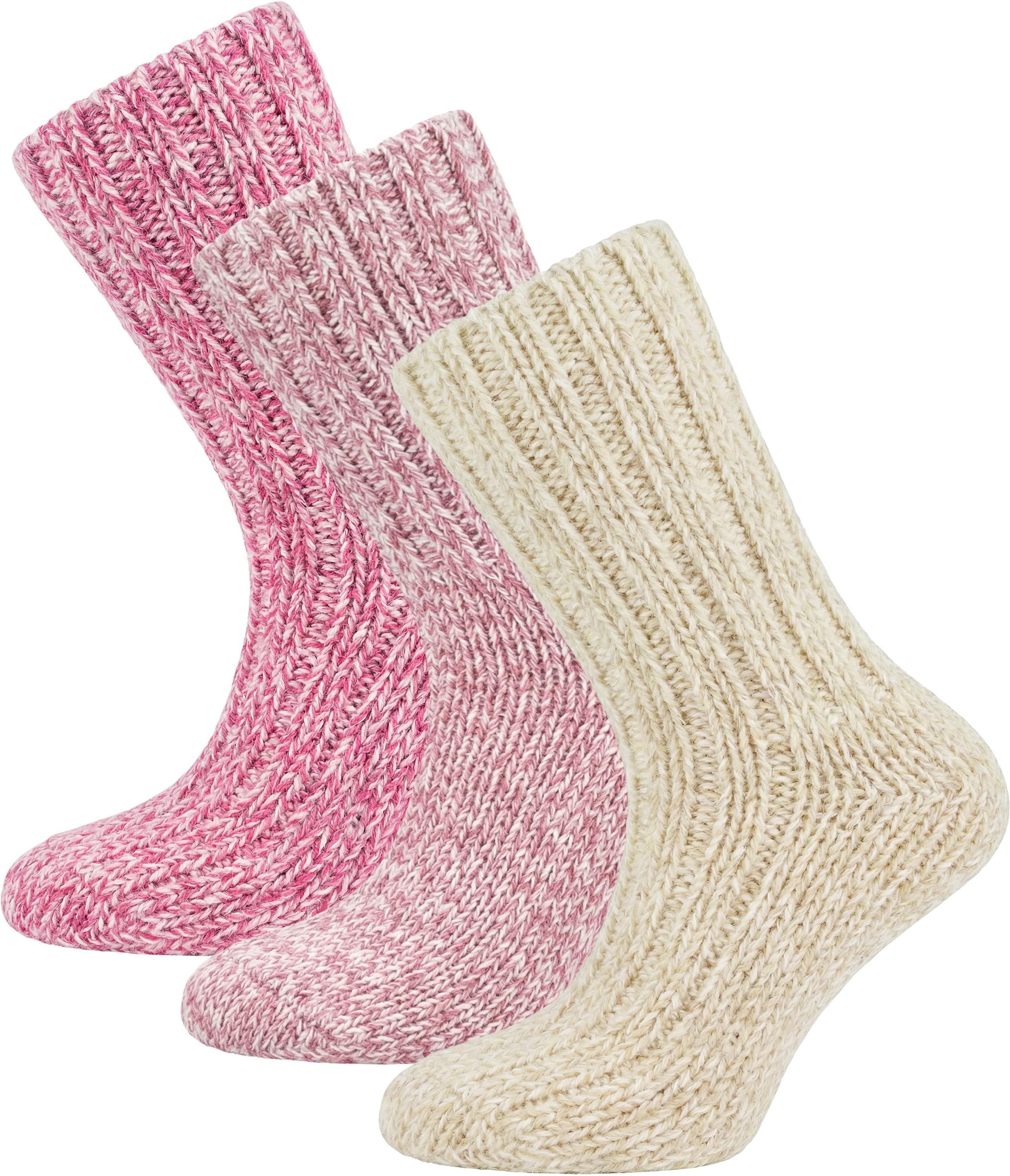 Basicsocken 3 Paar Kinder Norwegersocken mit Schafwolle