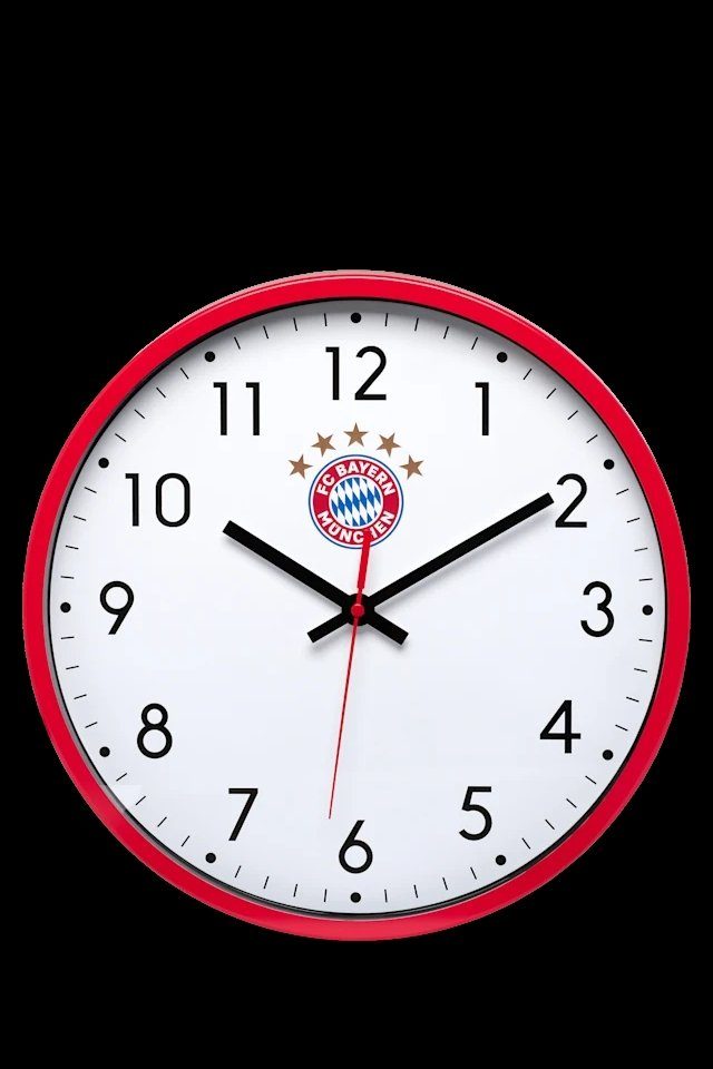 FC Bayern München Armband Wanduhr Logo
