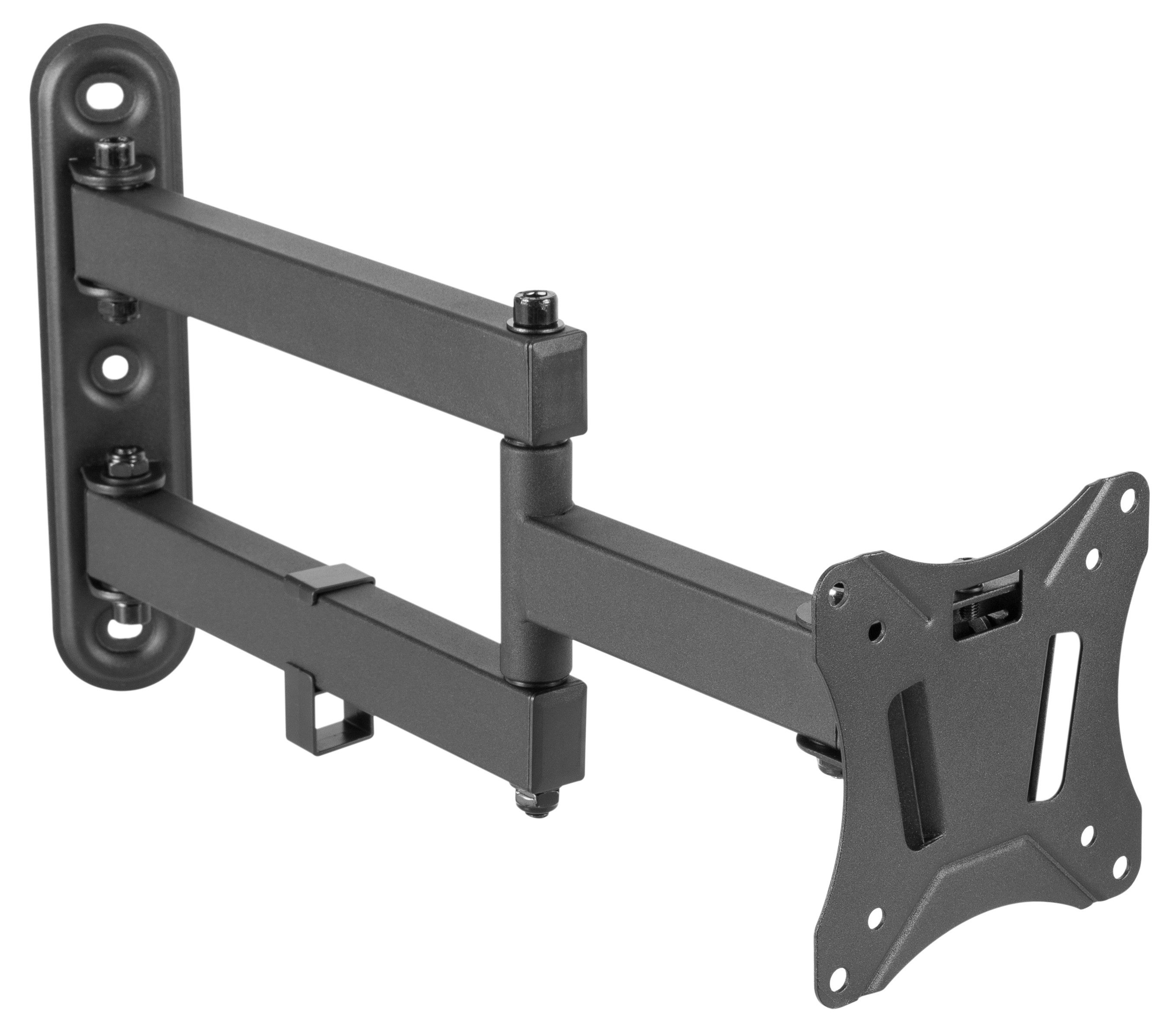 RICOO TV-Wandhalterung TV Wandhalterung Monitor Halterung neigbar schwenkbar S7211, (bis 27 Zoll, VESA 75x75 und 100x100, 1-tlg., 25 kg Belastbarkeit, von 33-68 cm (13"-27) Bildschirm-Diagonale, bis 180° schwenkbar, +/-7,5° neigbar ausziehbar Halter)