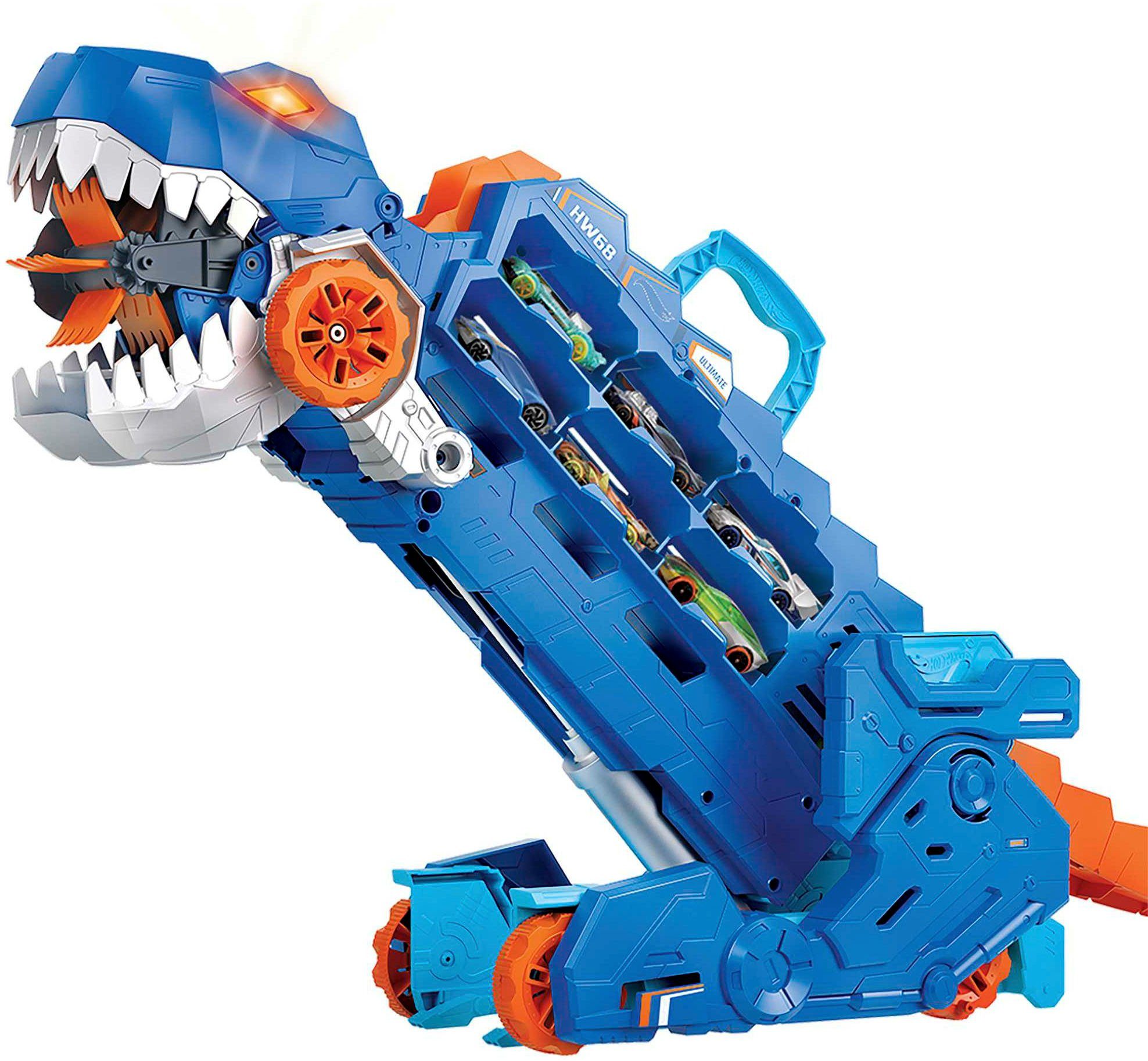 Hot Wheels Spielzeug-Transporter Ultimative Transporter, mit Rennstrecke; mit Licht und Sound