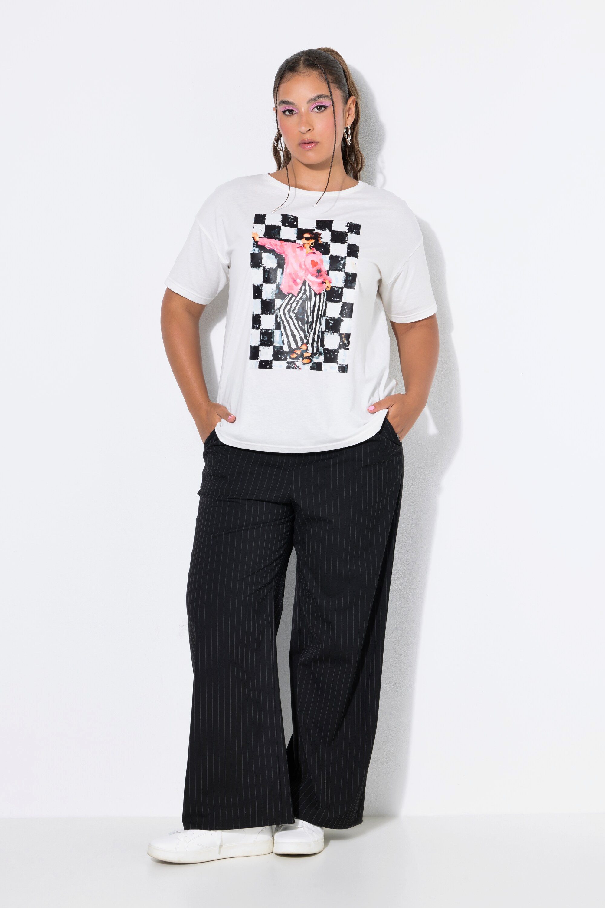 Studio Untold T-Shirt T-Shirt Oversize Shape Black/White Fashion Print – Bild 4 von 4