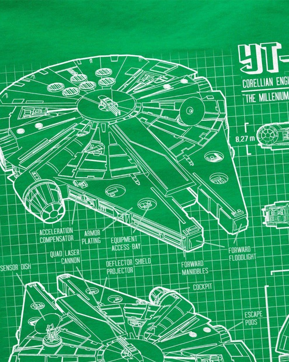 style3 T-Shirt Millennium Falcon star krieg wars imperium der sterne vader günstig online kaufen