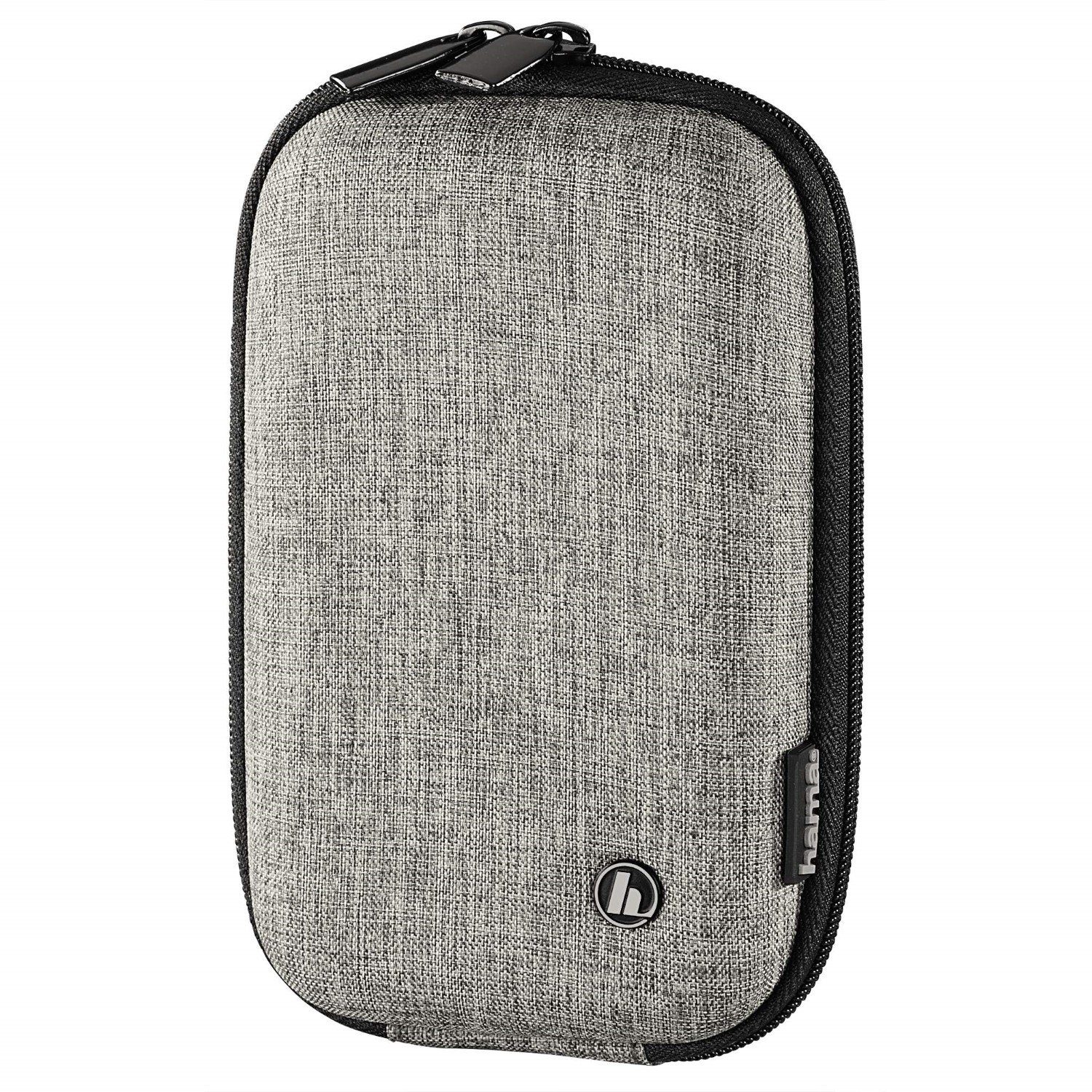 Hama Kameratasche Kamera-Tasche 80L Hard-Case Schutz-Hülle Grau, Gürtel-Schlaufe, Innenfutter, kleines Fach, für Digital-Kamera etc.