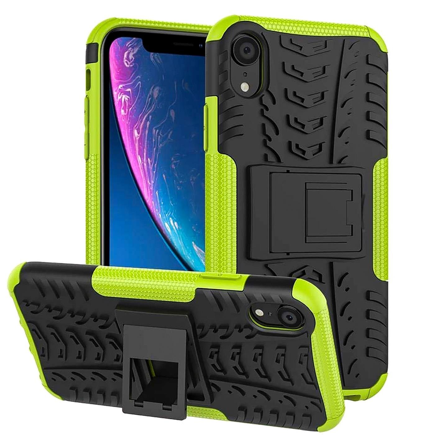 CoolGadget Handyhülle Outdoor Case Hybrid Cover für Apple iPhone XR 6,1 Zoll, Schutzhülle extrem robust Handy Case für iPhone XR Hülle