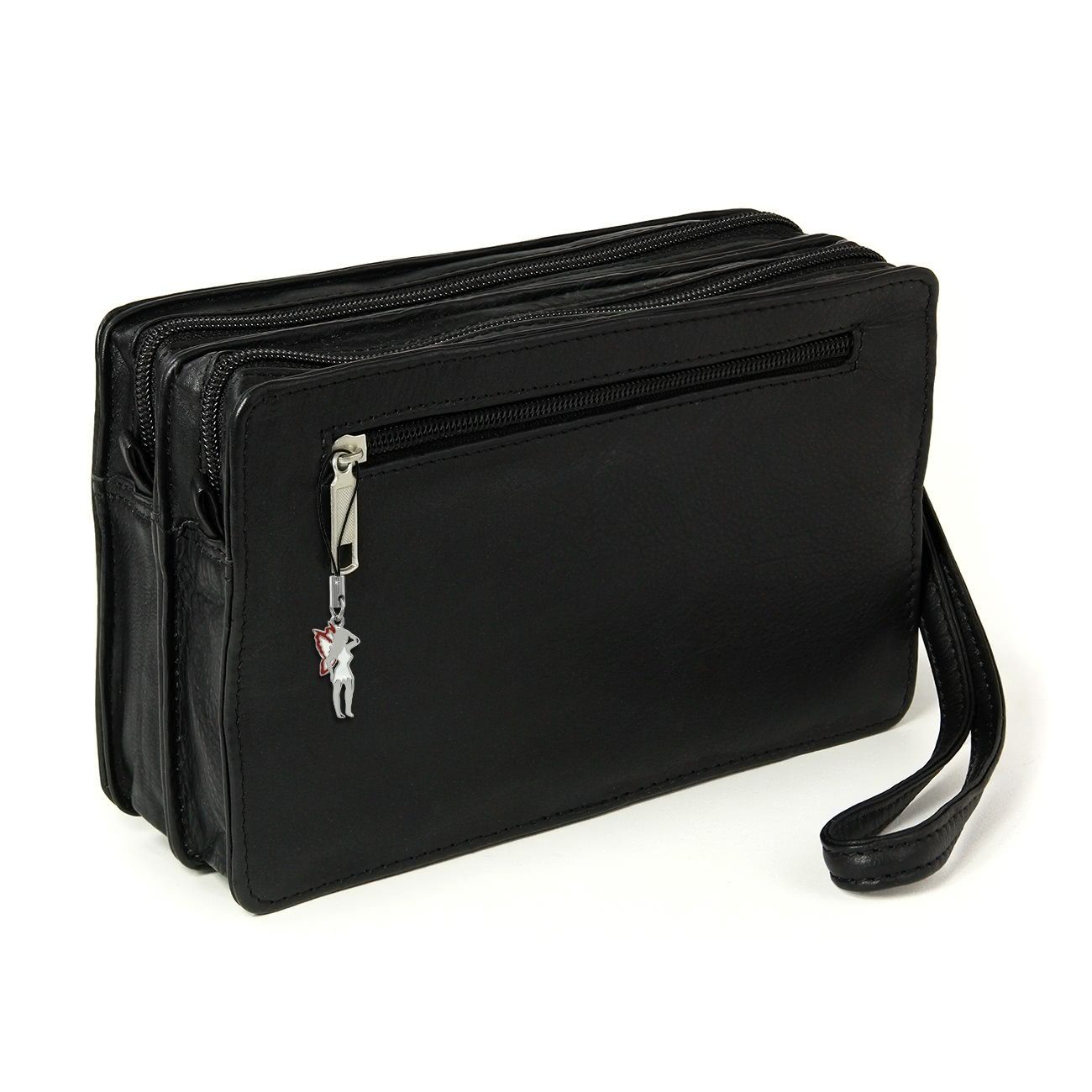 DrachenLeder Handgelenktasche OTJ512X DrachenLeder Handgelenktasche verschiedene (Handgelenktasche), Handgelenktasche Leder, tan, braun ca. 20cm x ca. 12cm