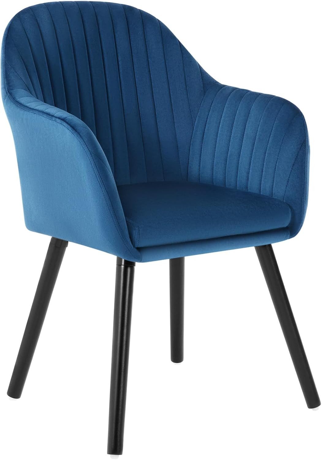 Woltu Esszimmerstuhl (1 St), Design Stuhl mit Armlehne Samt Massivholz Beine