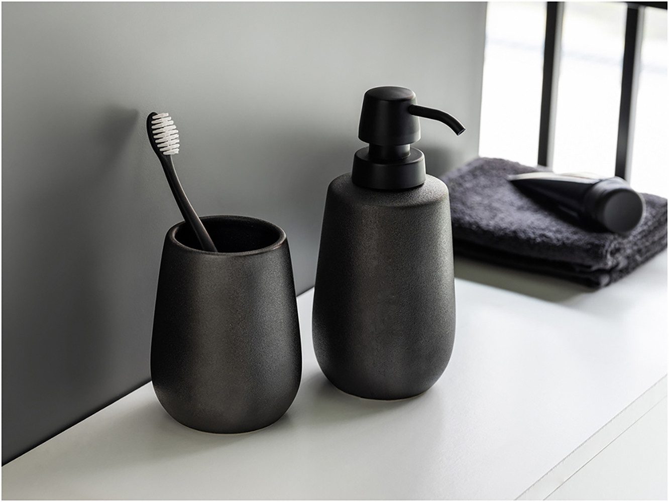 WENKO Badaccessoire-Set Modell Nerno, 2 tlg., günstig online kaufen