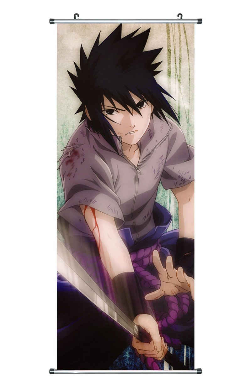 GalaxyCat Poster »Großes Naruto Rollbild / Kakemono aus Stoff, «, Sasuke Uchiha, Sasuke Uchiha Rollbild / Kakemono