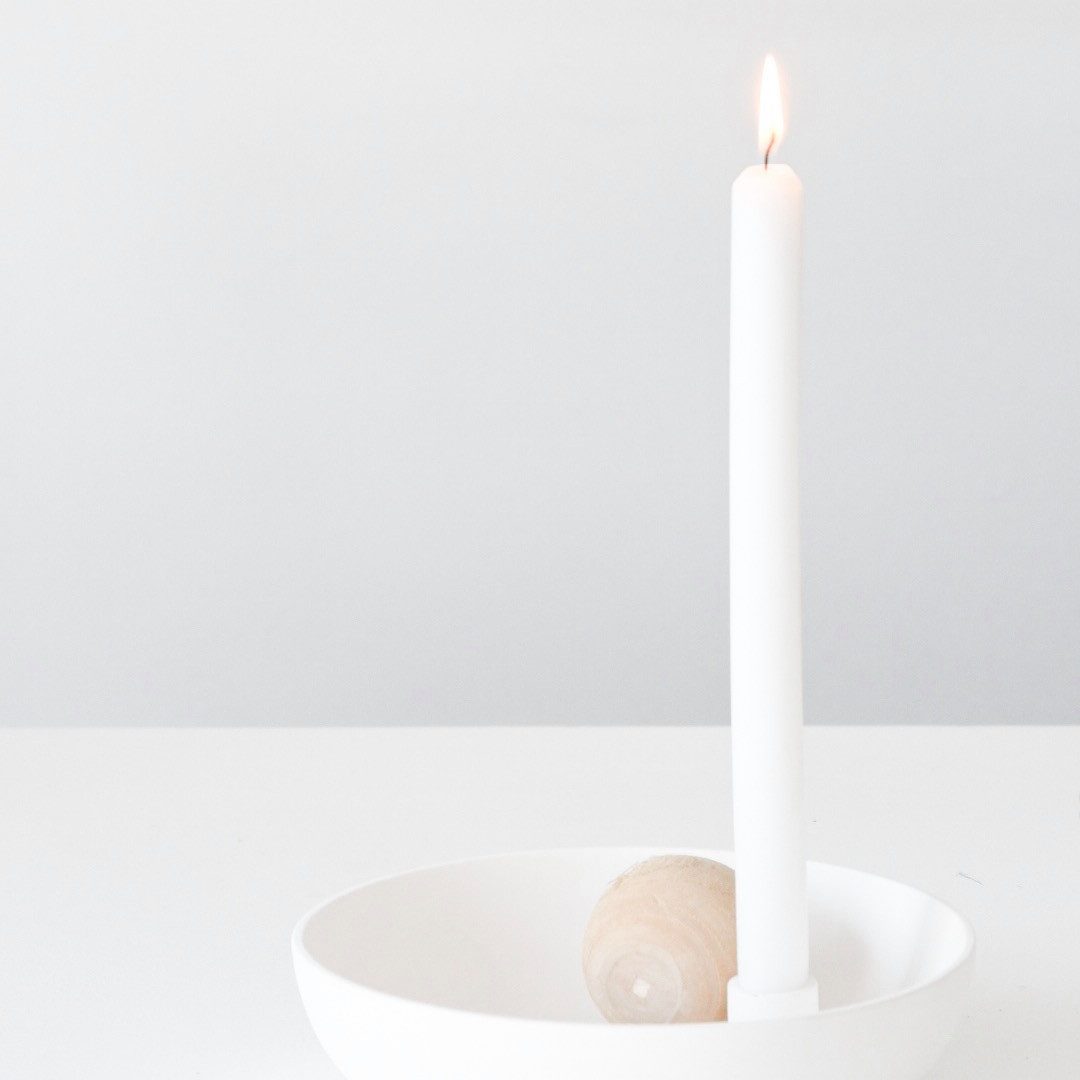 Storefactory Scandinavia Kerzenständer Kerzenhalter LIDATORP L weiß, Ø 21x5cm