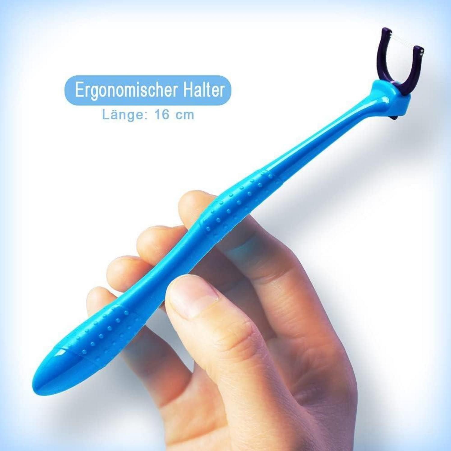 LuxusKollektion Zahnseide Evolutionäre Zahnseidenhalter mit 200 Aufsteckköpfen - 2 lange Halter