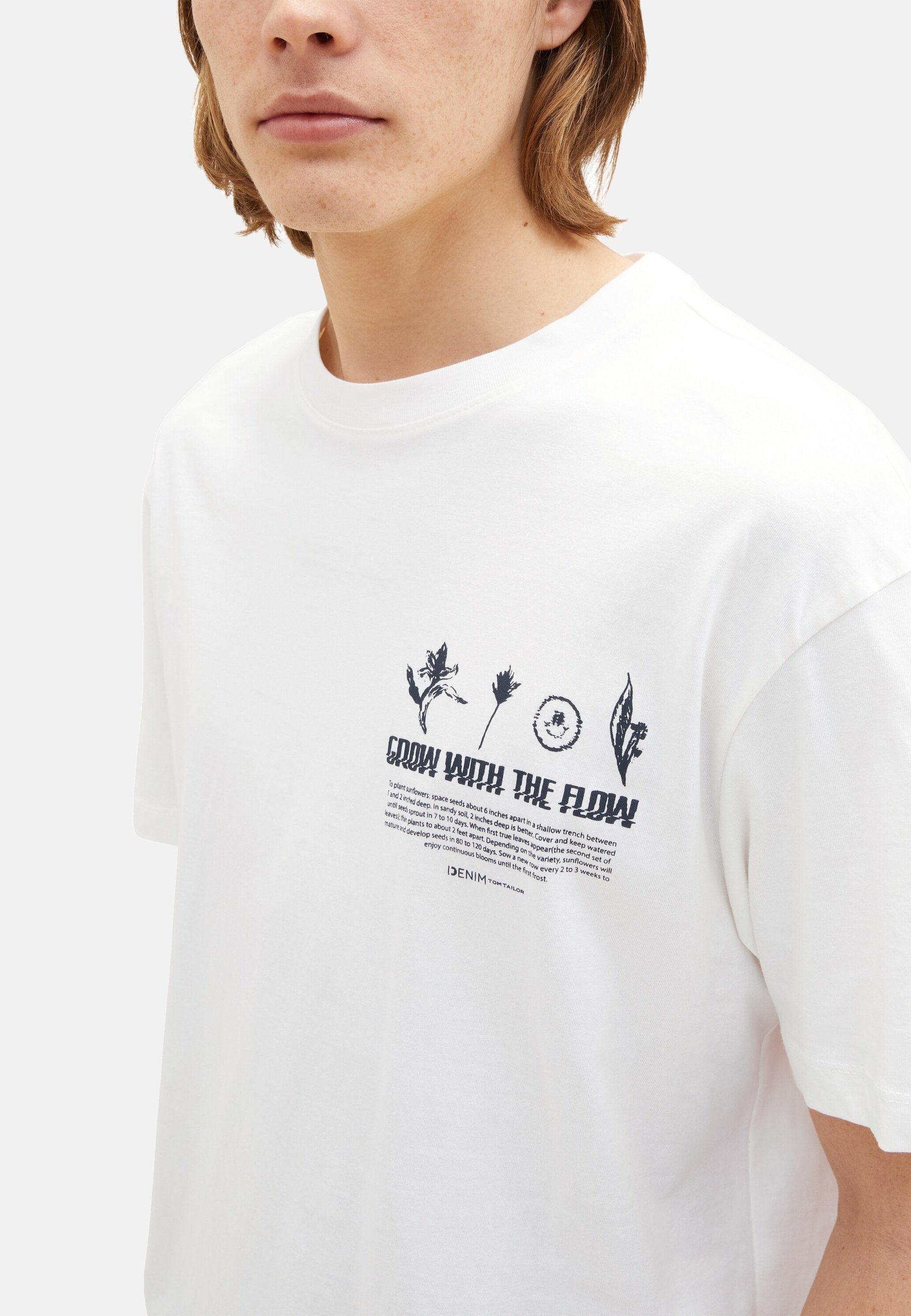 TOM TAILOR T-Shirt T-Shirt Kurzarmshirt weiß (1-tlg)