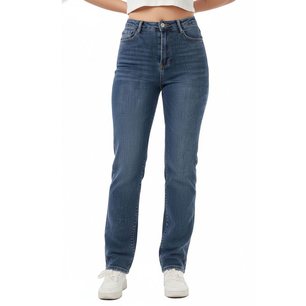 Straight-Jeans Klassische Hohe Jeans für Damen - Komfortabel und Stylisch