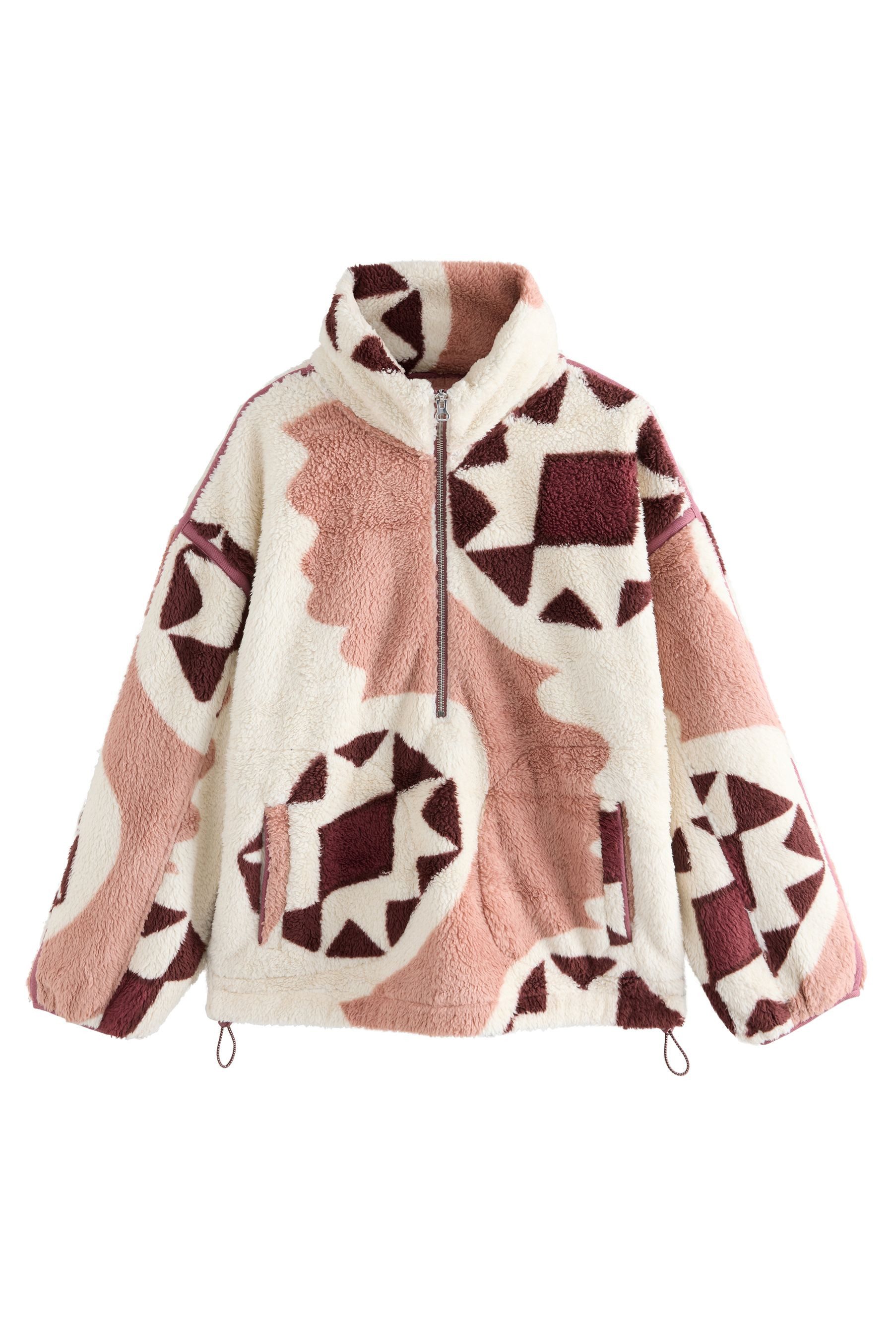 Next Fleecejacke Borg-Fleece mit halben Reißverschluss (1-St)