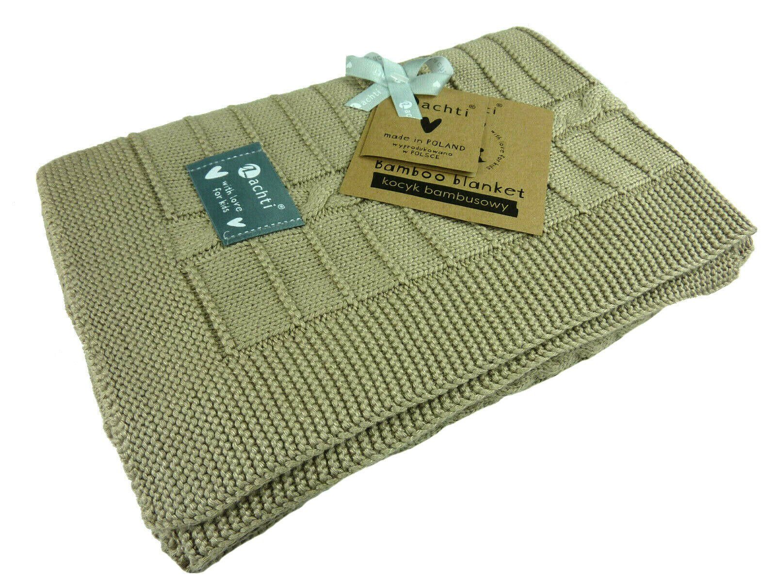 Babydecke gestrickte Kinderdecke KC-009, 80x100 cm, Taschen4life, Kuscheldecke für drinnen & draußen, Baby Strickdecke - weich & zart