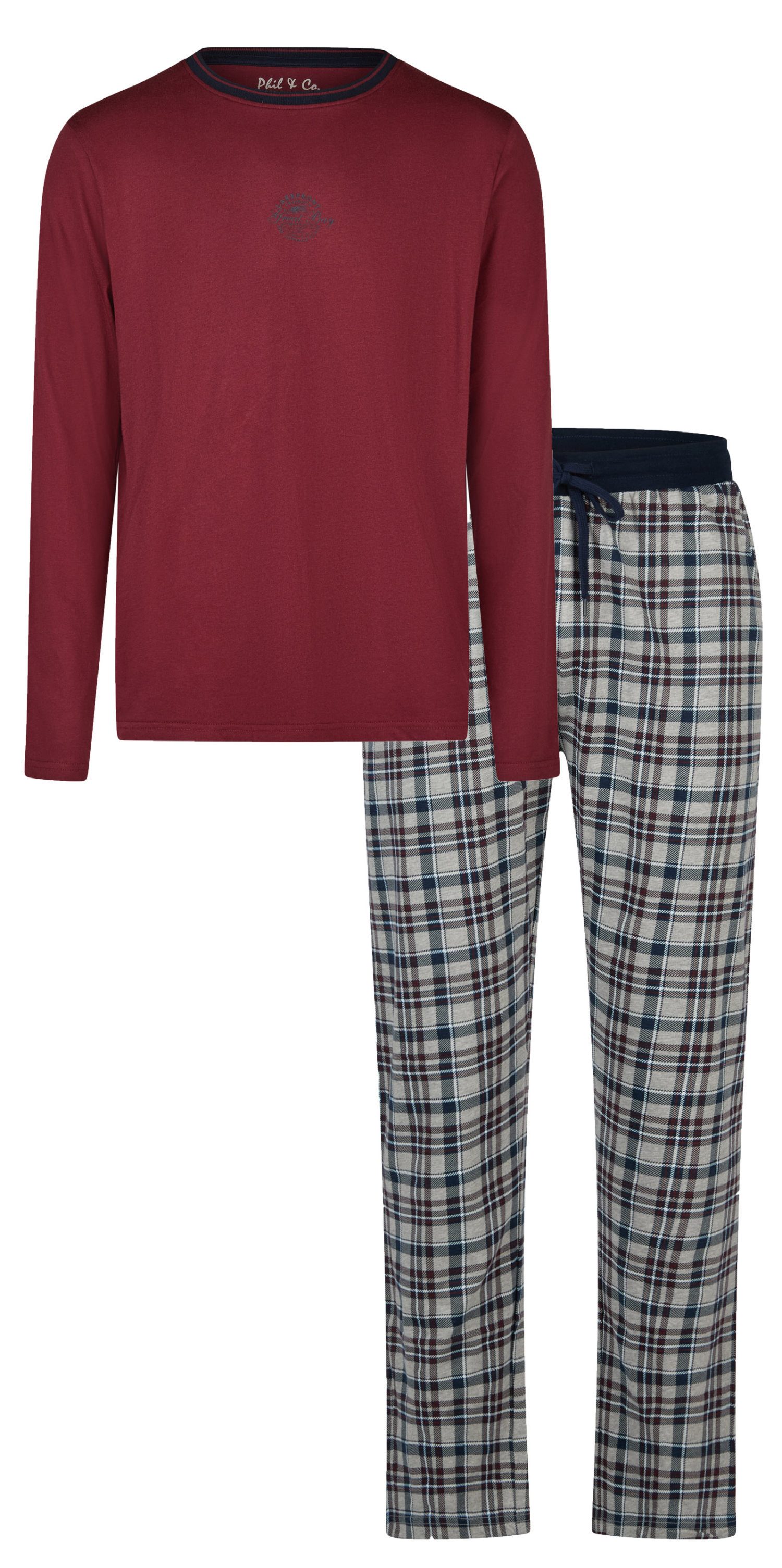 Phil & Co. Schlafanzug Modischer Herren Pyjama (2 tlg) Modisches Design