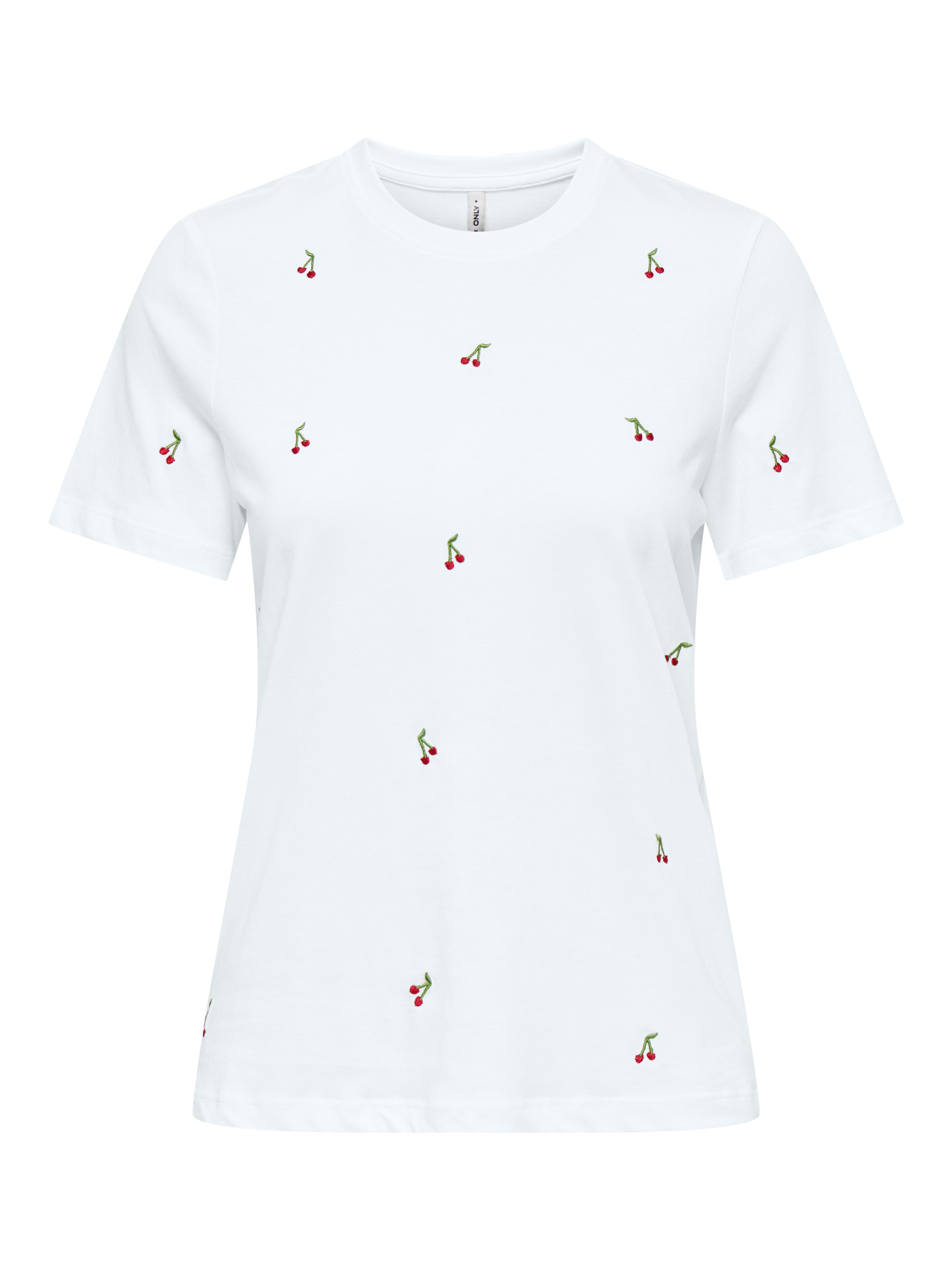 Bright White AOP:Cherries