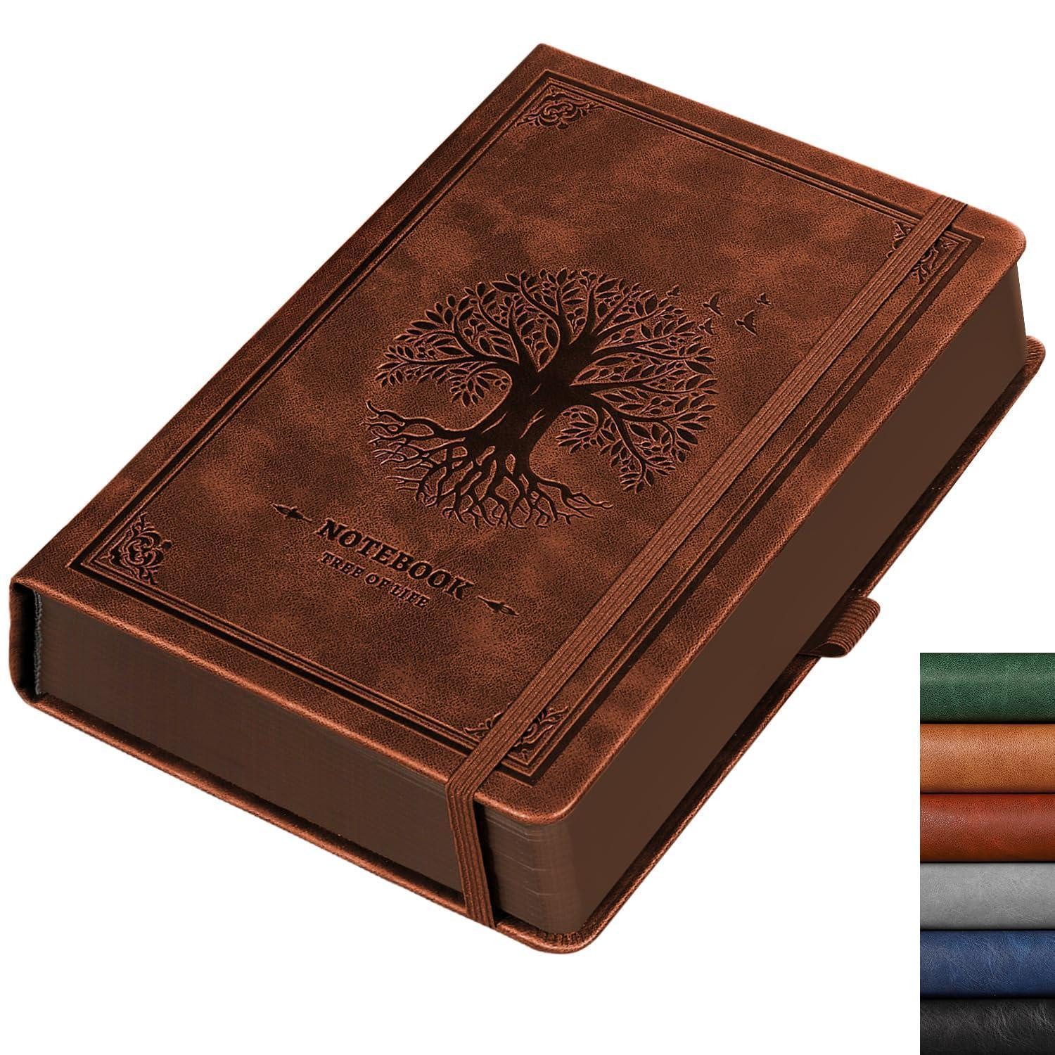 LuxusKollektion Skizzenbuch Notizbuch A5 Blanko Hardcover 320 Seiten Braue in Lederoptik