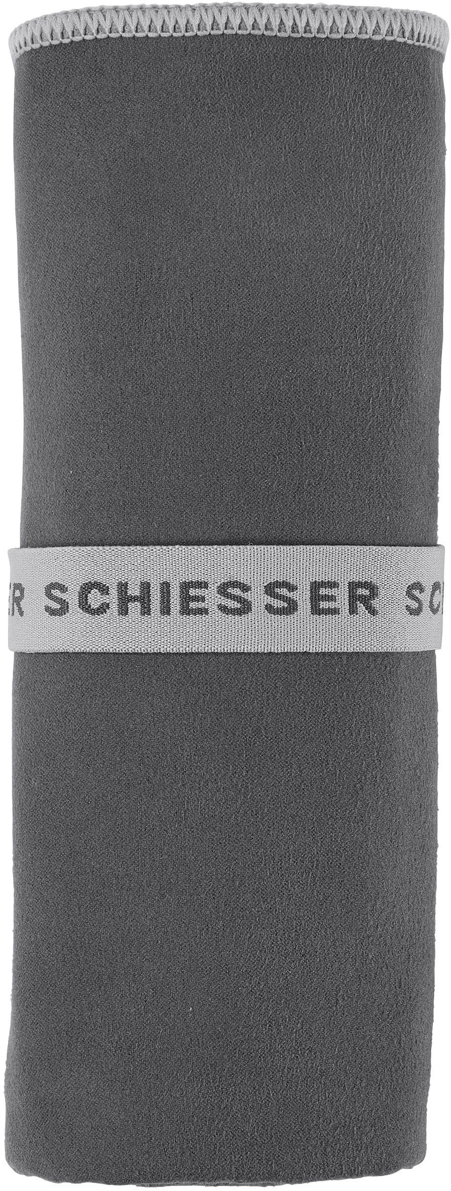 Schiesser Sporthandtuch Mario aus hochwertiger Mikrofaser, Microfaser (1-St), mit Kontrastsaum und Logo-Print