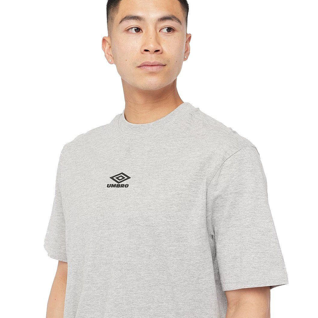 Umbro T-Shirt Diamond Small Logo Tee (Baumwolle) grau/schwarz Herren