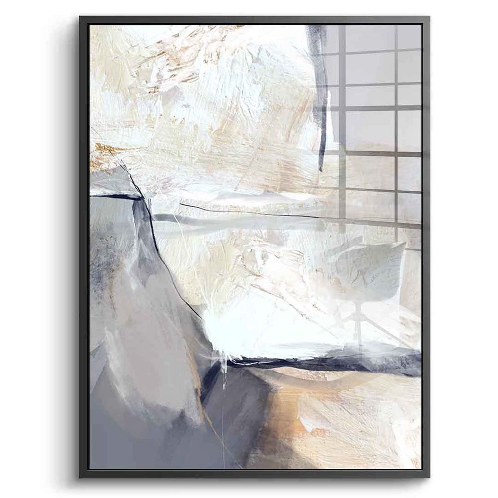 DOTCOMCANVAS® Acrylglasbild Settled - Acrylglas, Acrylglasbild Settled beige grau Wandbild Kunstdruck
