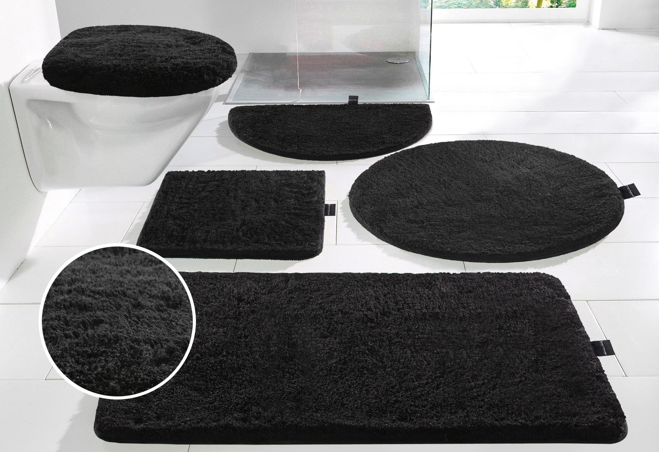 Bruno Banani Badematte Lana, Badvorleger, Badezimmer Teppich, Höhe 25 mm, r günstig online kaufen