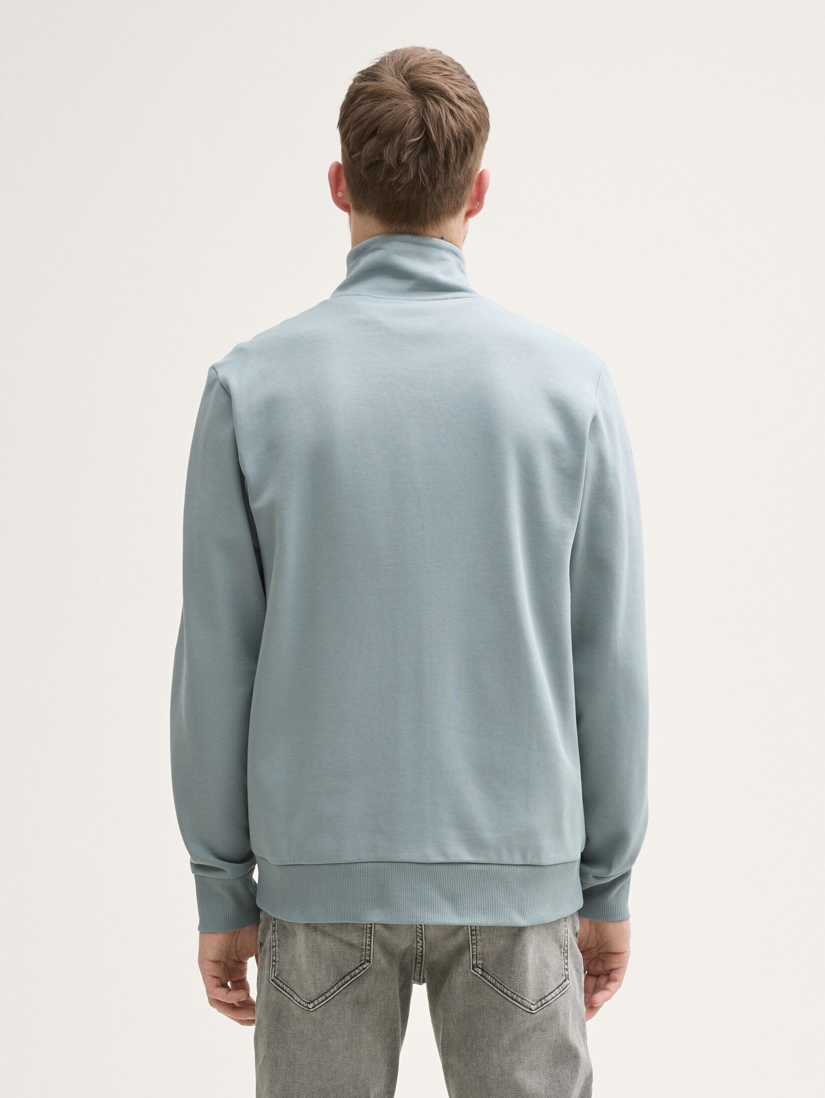 TOM TAILOR Sweatshirt Strick & Sweatshirts Sweatjacke mit Stehkragen