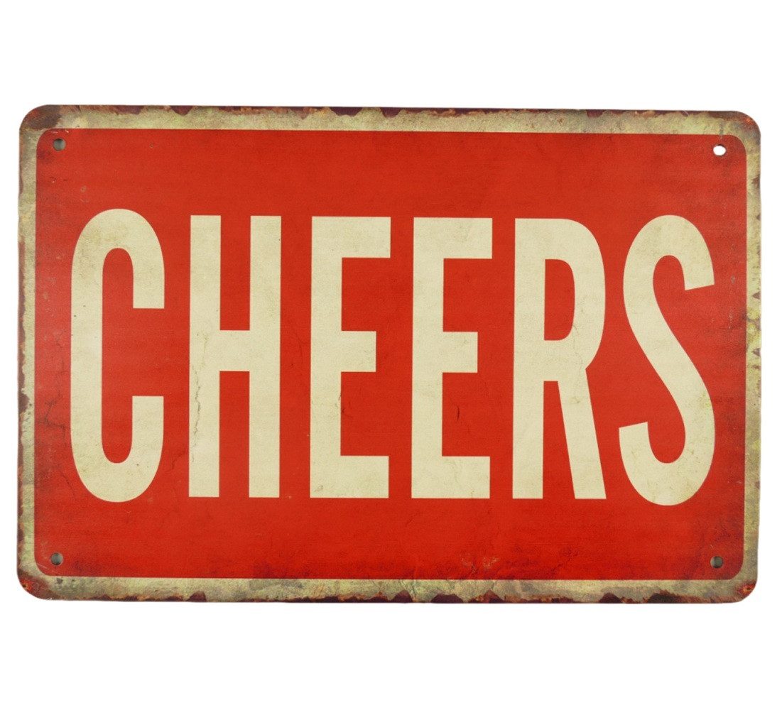 Metallschild Blechschild Reklameschild Cheers Kneipen Wandschild