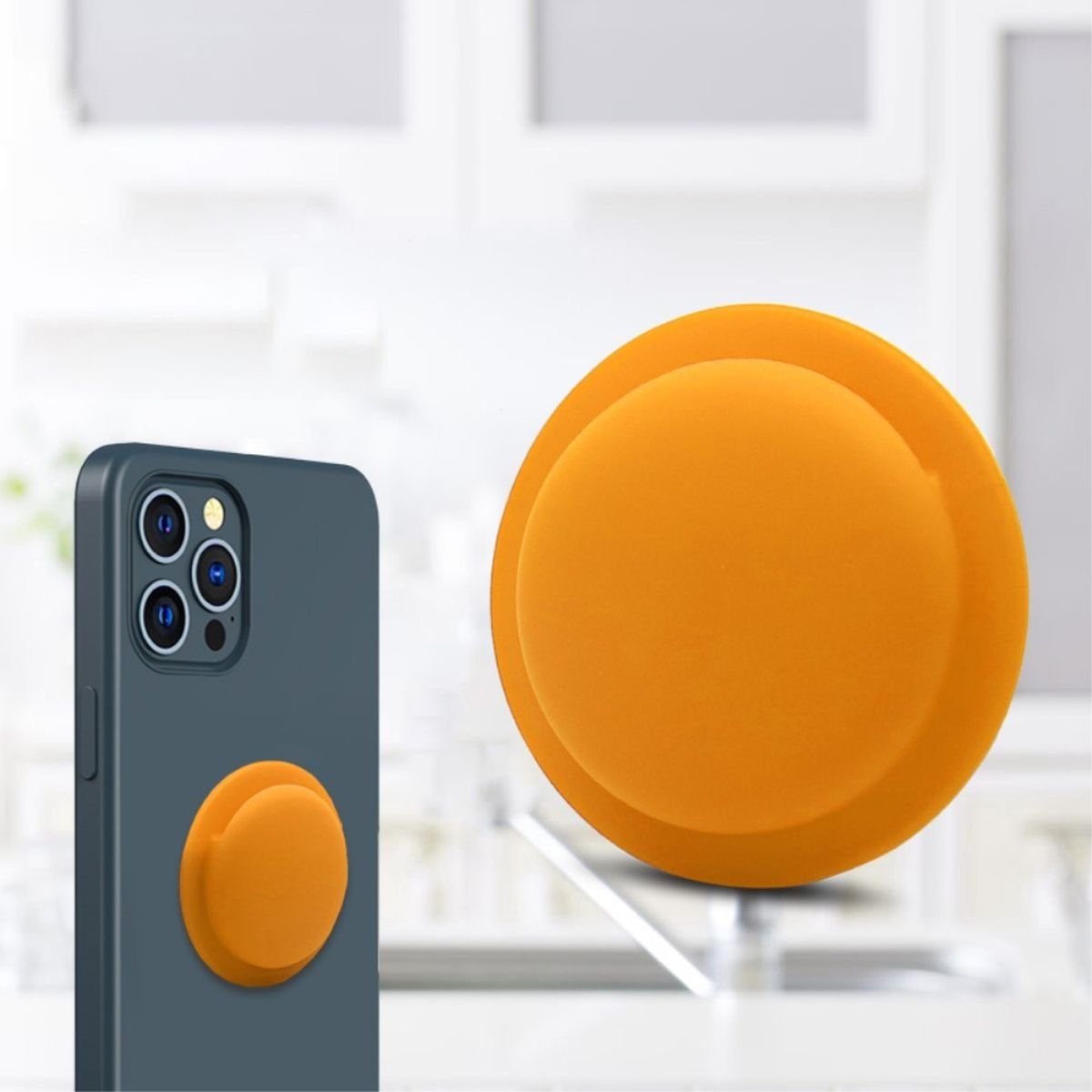 Cover - selbstklebend Silikonhülle Schlüsselanhänger - Apple CoverKingz für AirTags Orange 2021 Hülle