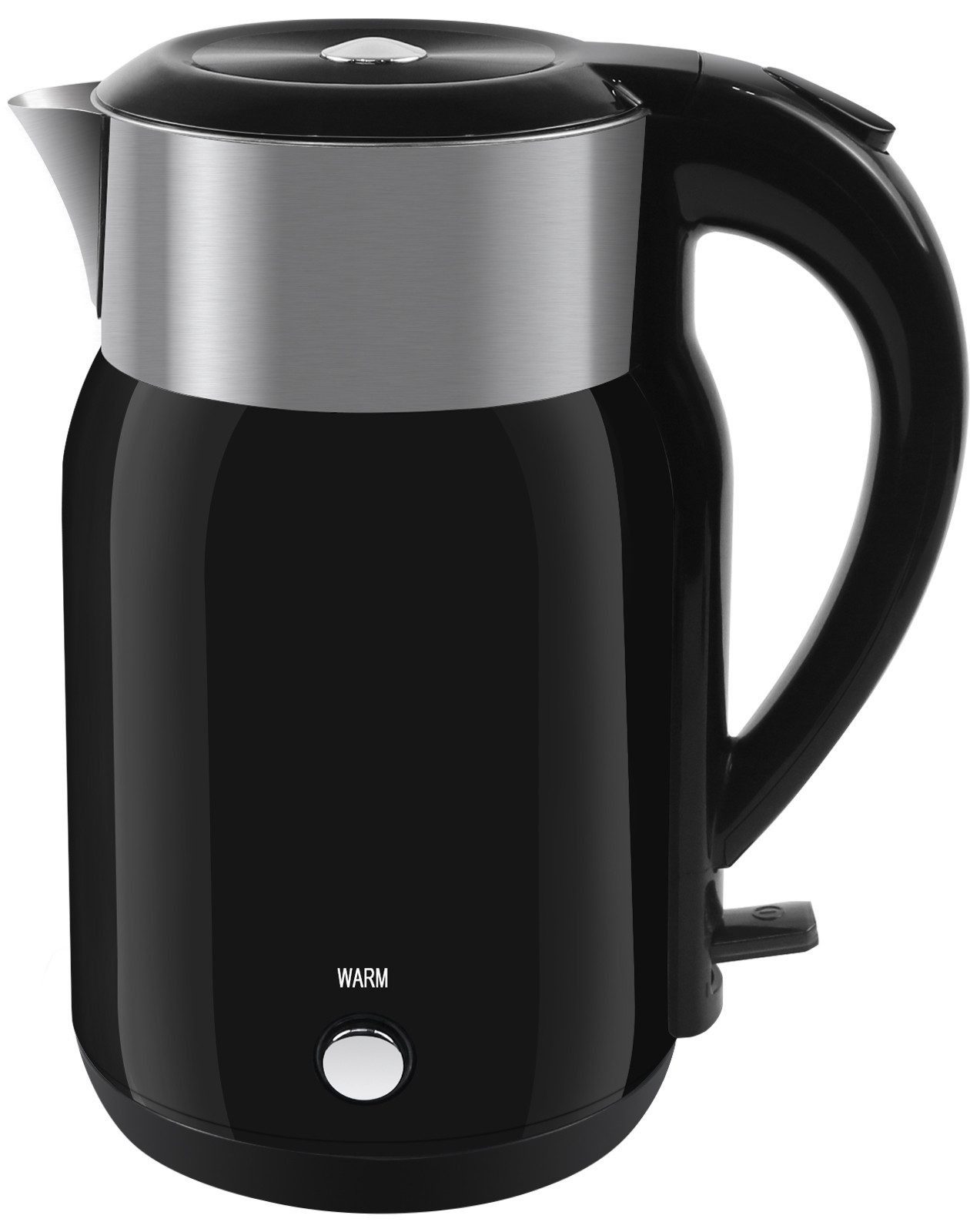 Gotoll Wasserkocher GLSH37 Doppelwand Verbrennungsschutz, 1.8 l, 1500,00 W, Elektrischer 304 Edelstahl BPA Frei