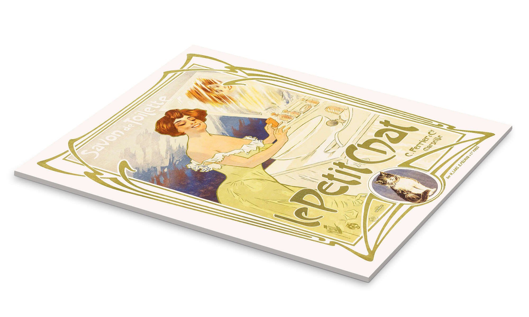 Posterlounge Wandbild Seife von Le Petit Chat (französisch), Ferdinand Misti-Mifliez, erhältlich als Poster, Leinwandbild, Wandsticker oder Acrylglasbild