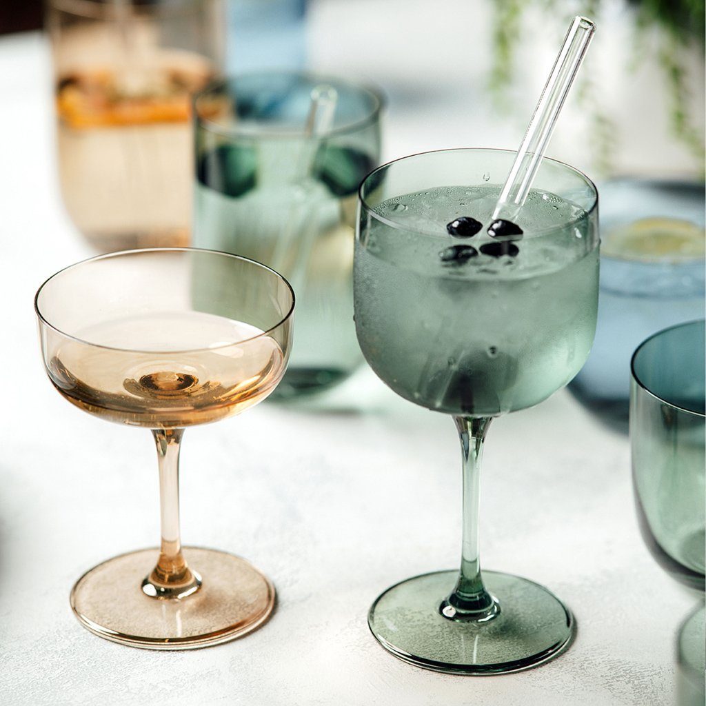 like. by Villeroy & Boch Weißweinglas Like Weinkelch, 2-tlg., Glas, Kristallglas, 2 Stck, spülmaschinenfest