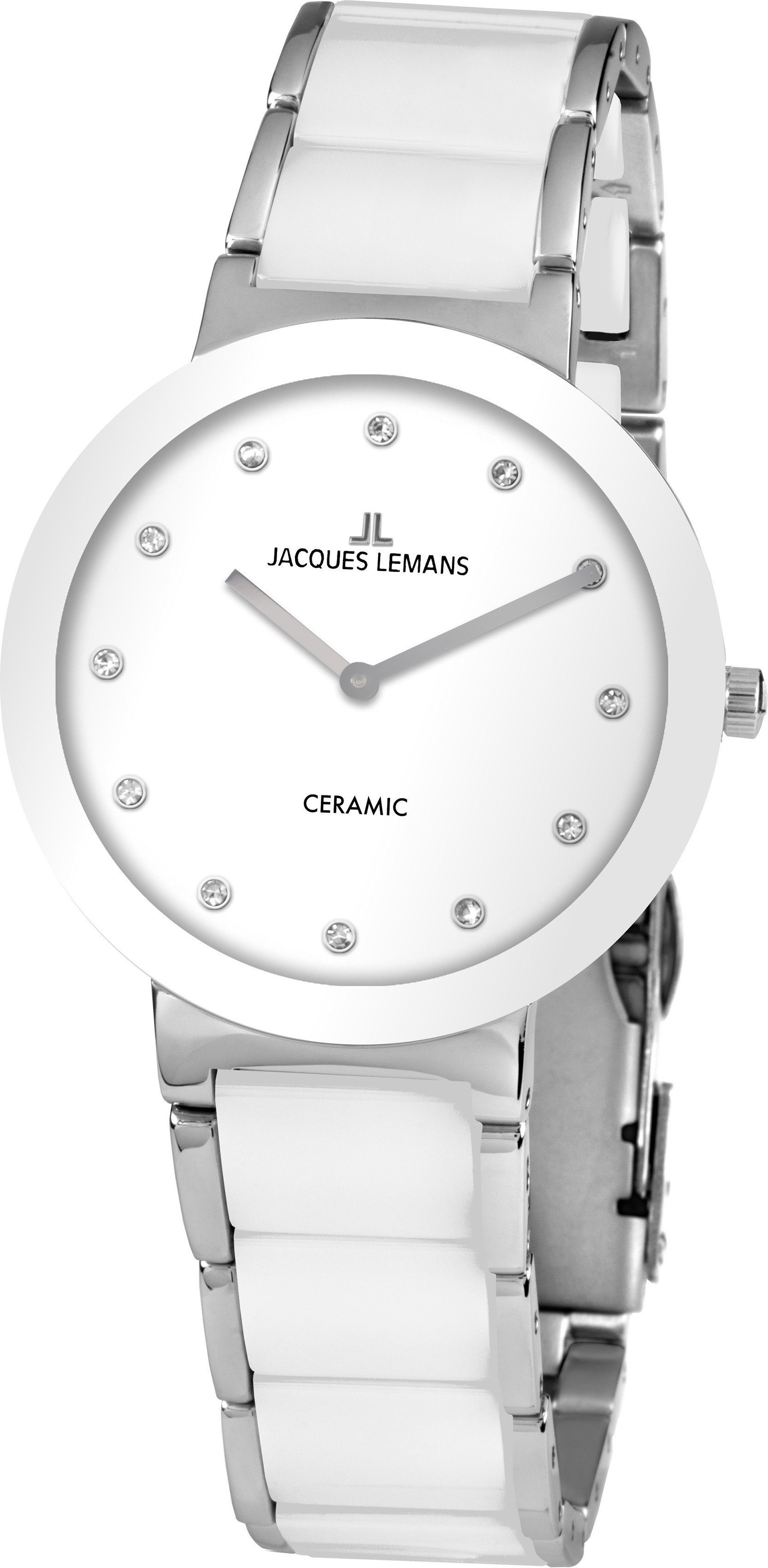 Jacques Lemans Quarzuhr High-Tech Ceramic, 42-7H, Armbanduhr, Damenuhr, gehärtetes Crystexglas