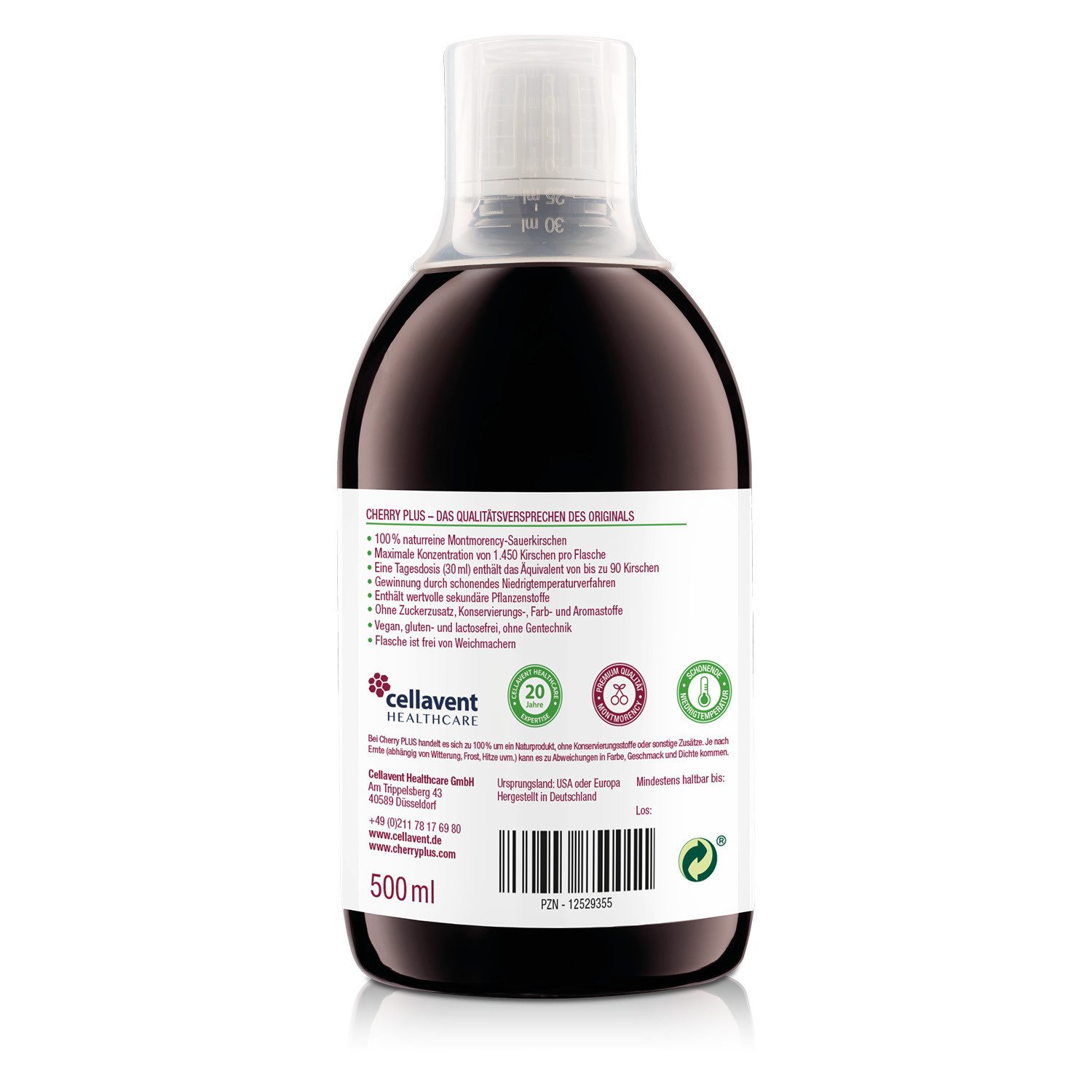 Cellavent Healthcare Montmorency Sauerkirschsaft Konzentrat - Cherry PLUS Konzentrat
